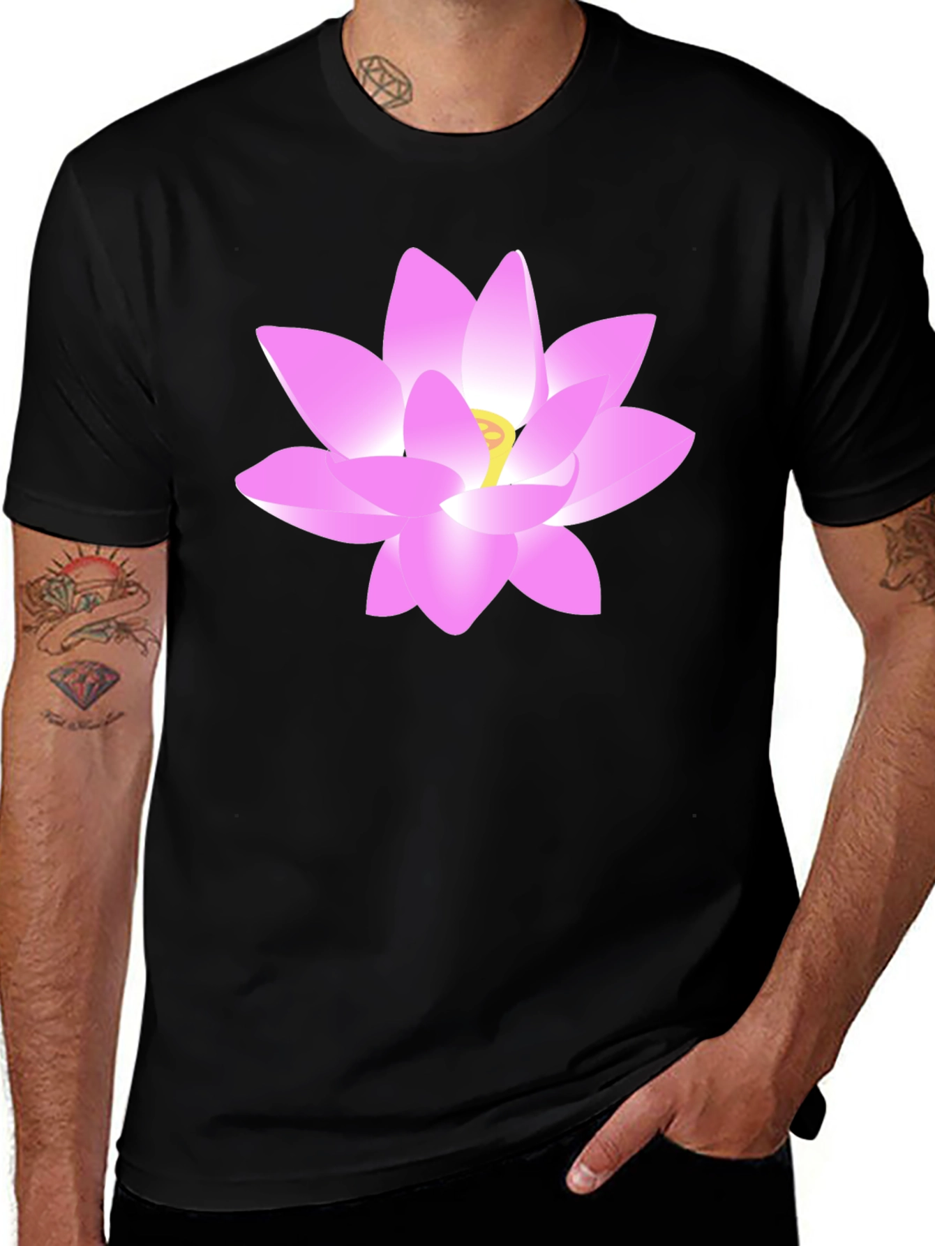 Variant 25 of Pink Lotus Flower Graphic Tee