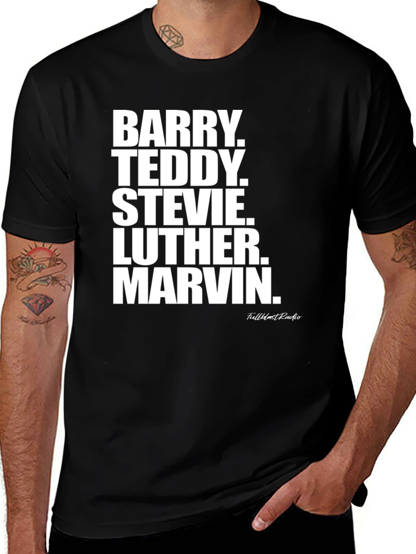 Variant 22 of Barry Teddy Stevie Luther Marvin T-Shirt