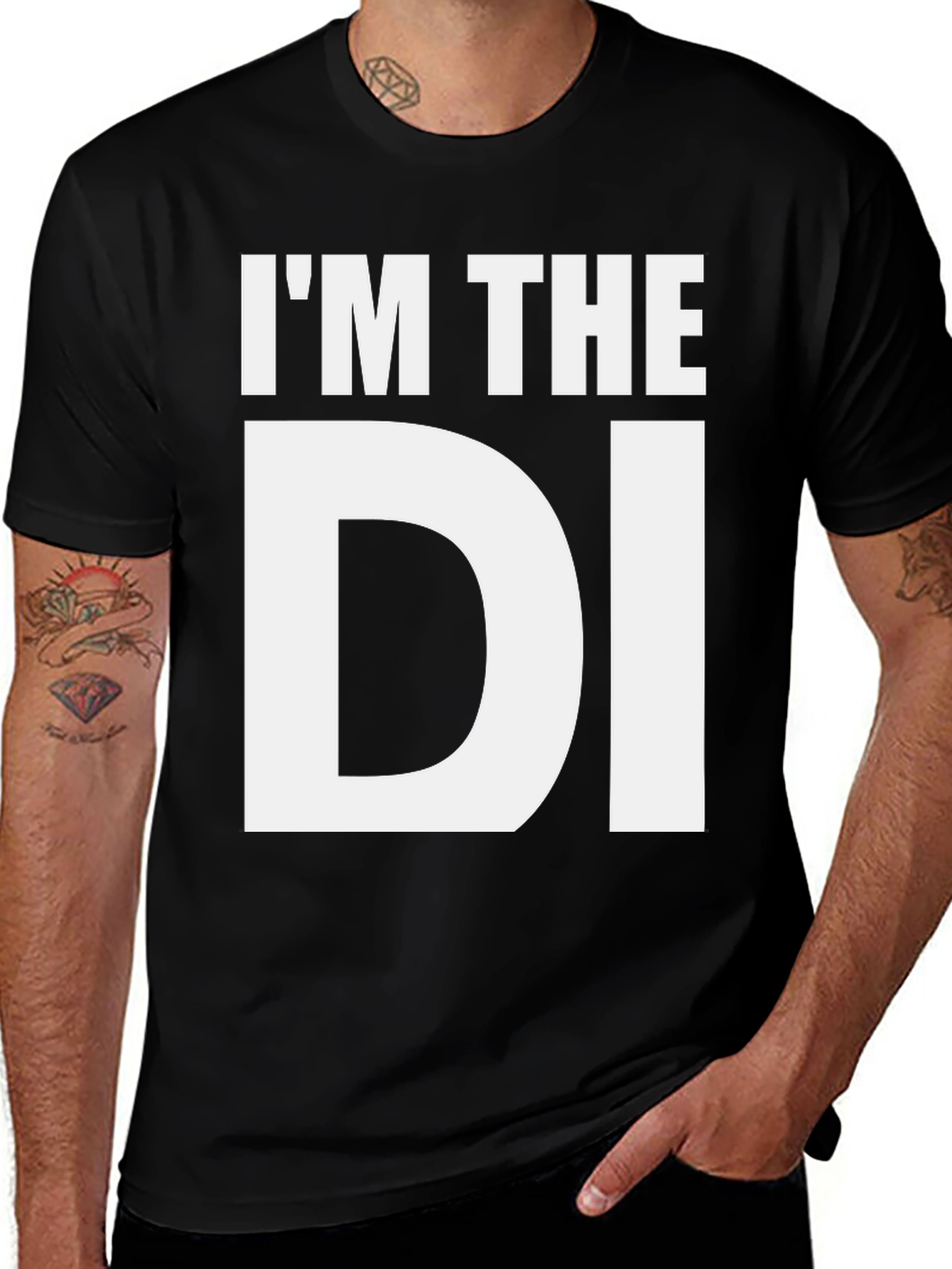 Variant 28 of I'm The DI Black T-Shirt Funny Graphic Tee