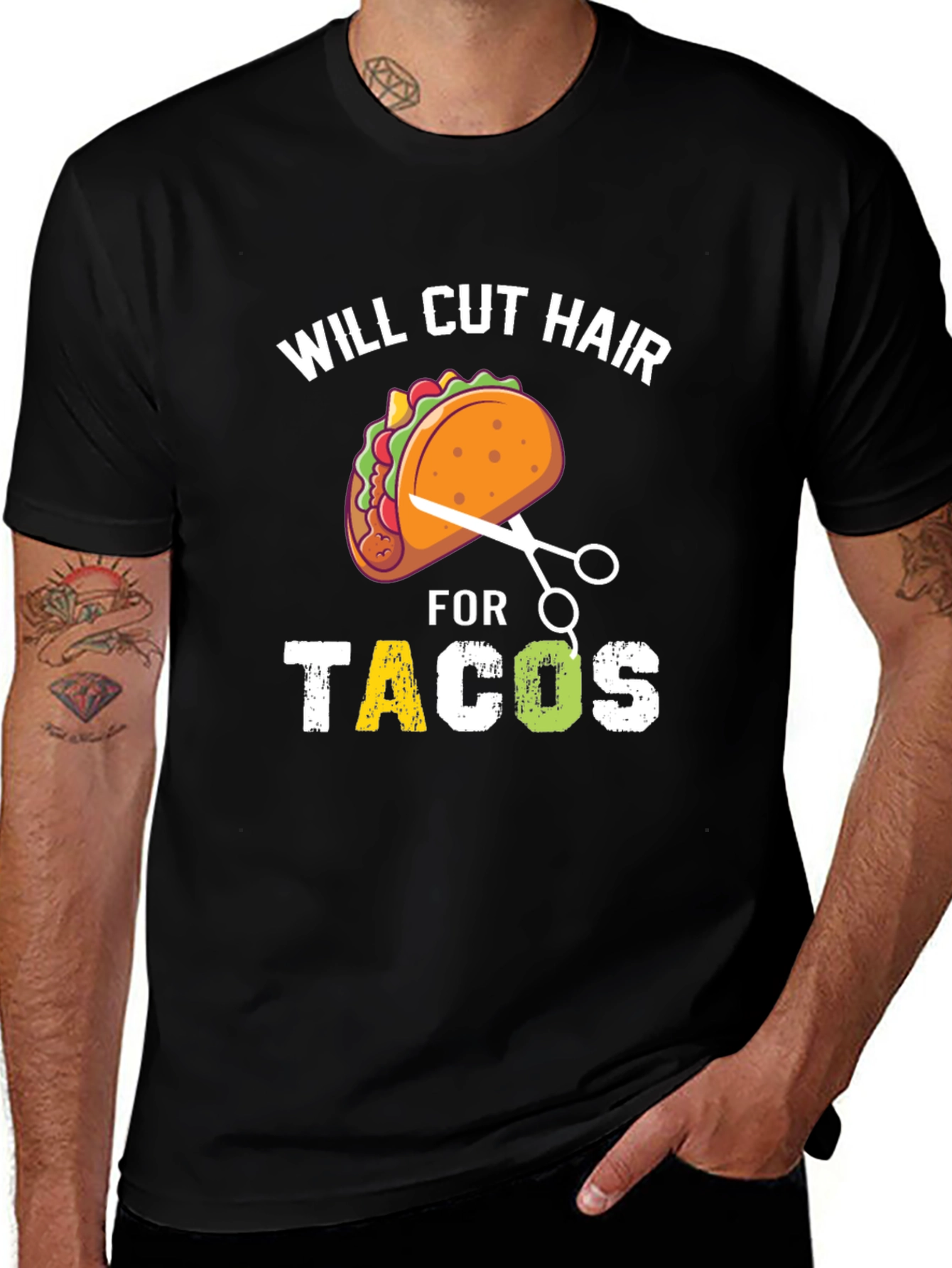 Variant 10 of Will Cut Hair For Tacos T-Shirt
