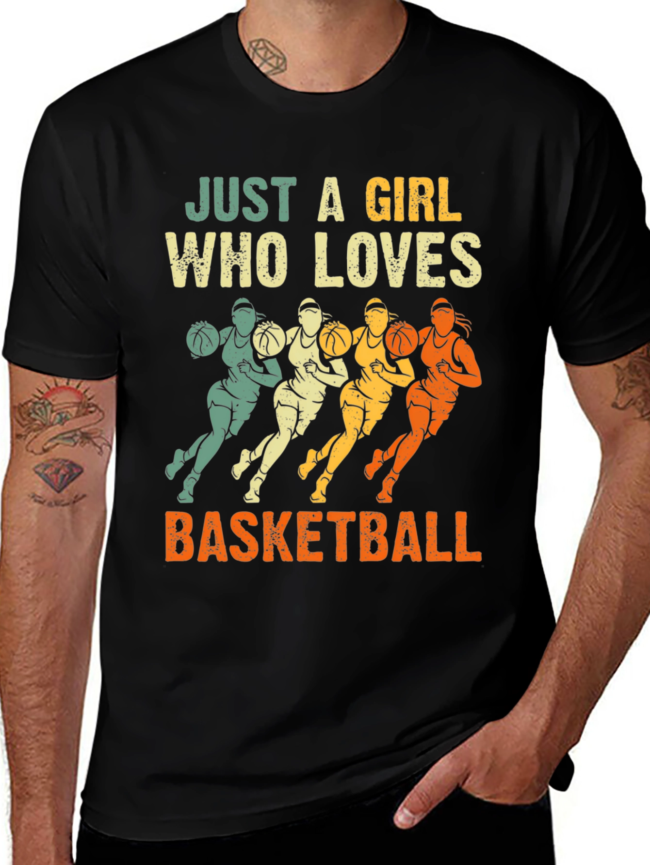 Variant 26 of Just a Girl Who Loves Basketball T-Shirt