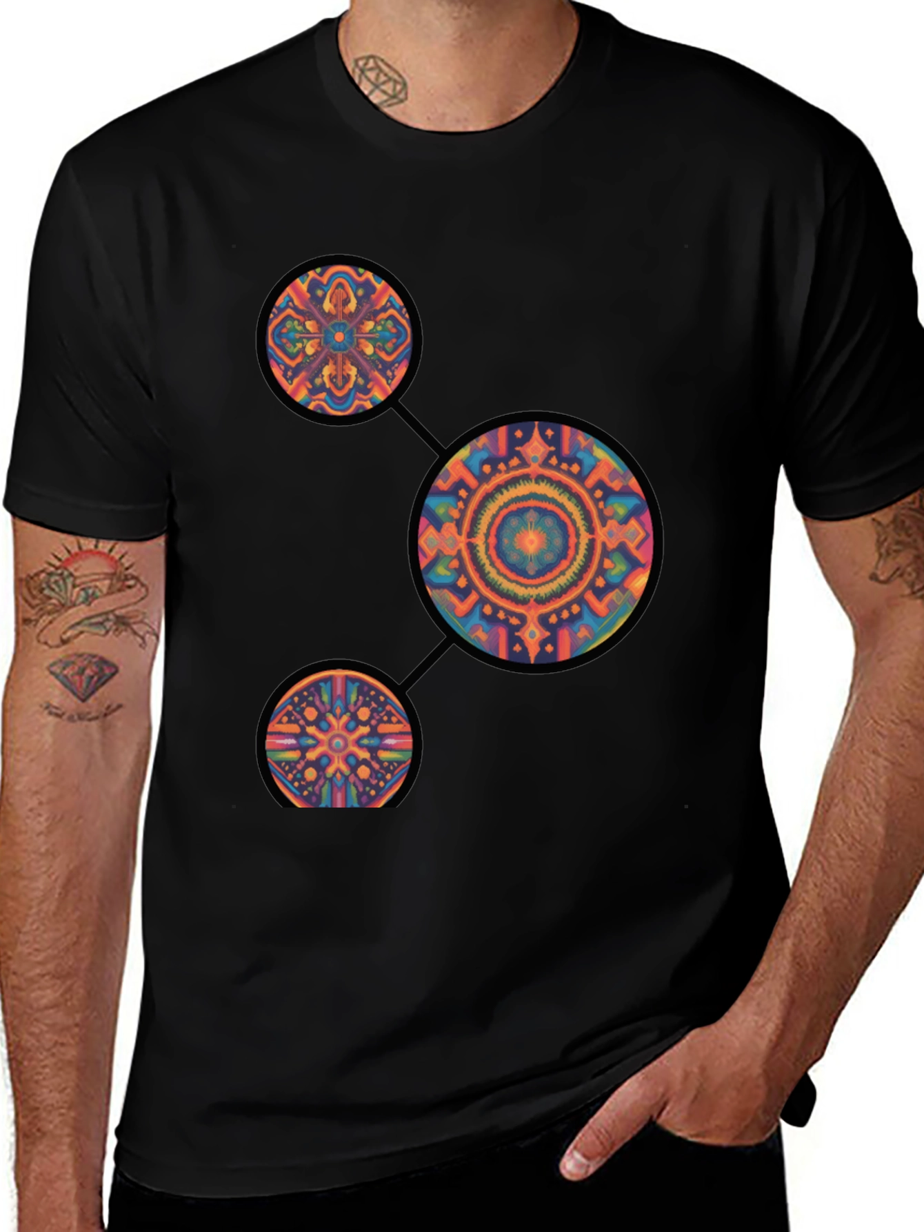Variant 11 of Psychedelic Mandala Graphic Tee