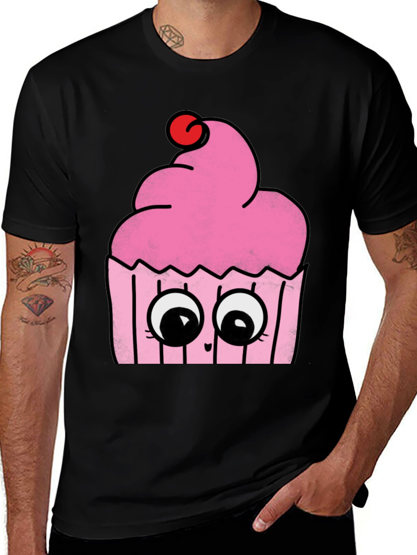 Variant 15 of Cute Cupcake Graphic Tee - Soft Cotton Comfort