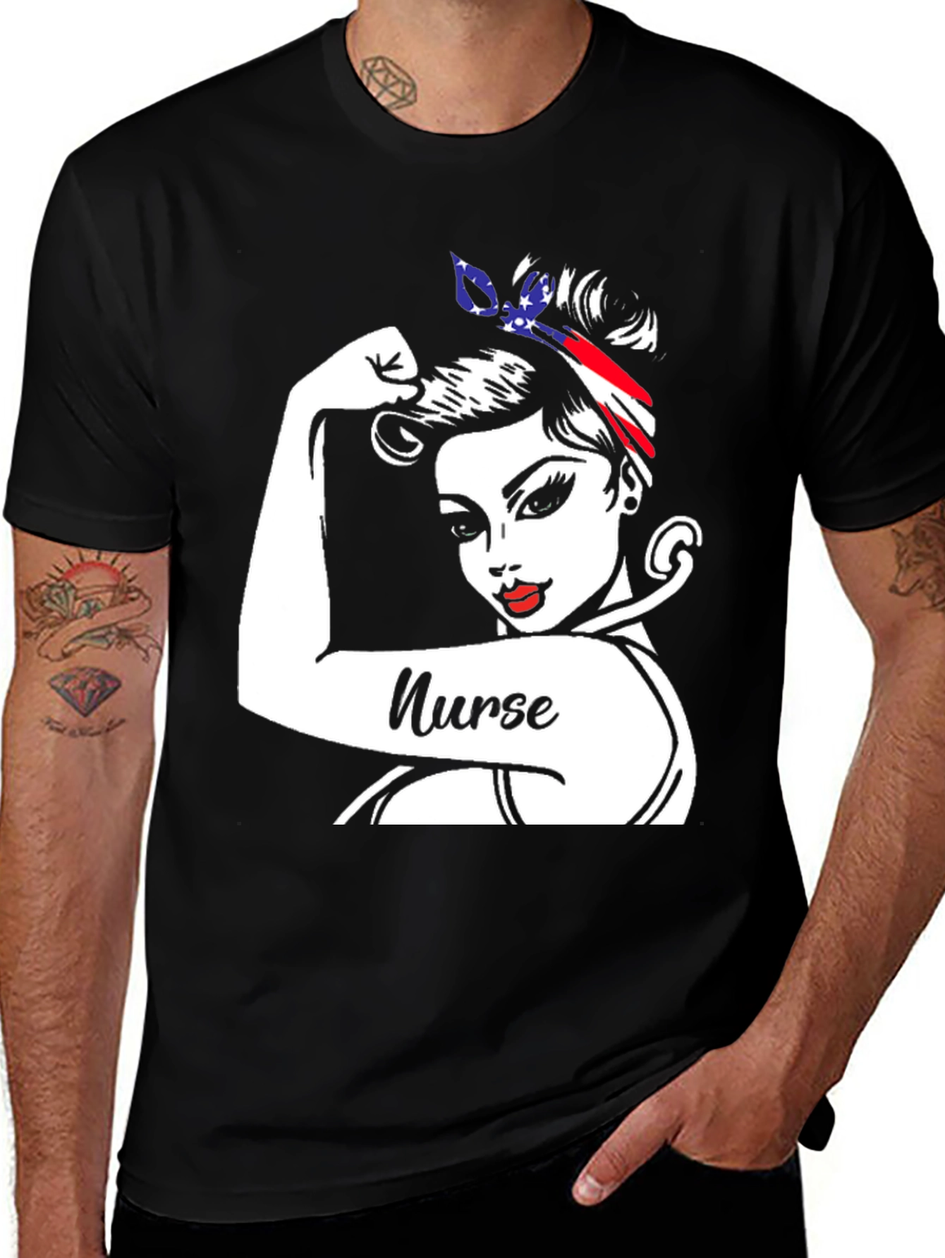 Variant 19 of Nurse Patriotic T-Shirt