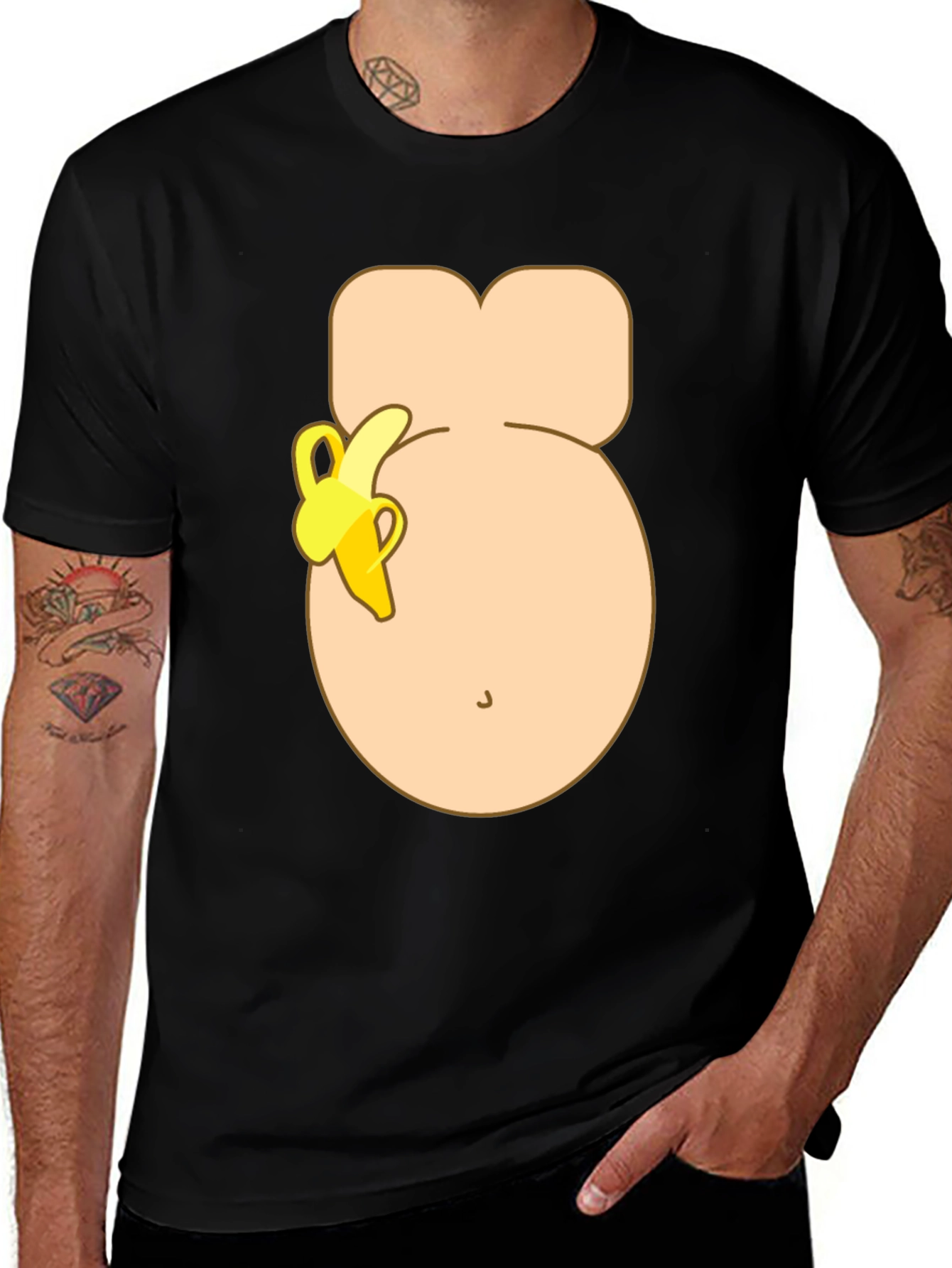 Funny Banana Belly T-Shirt