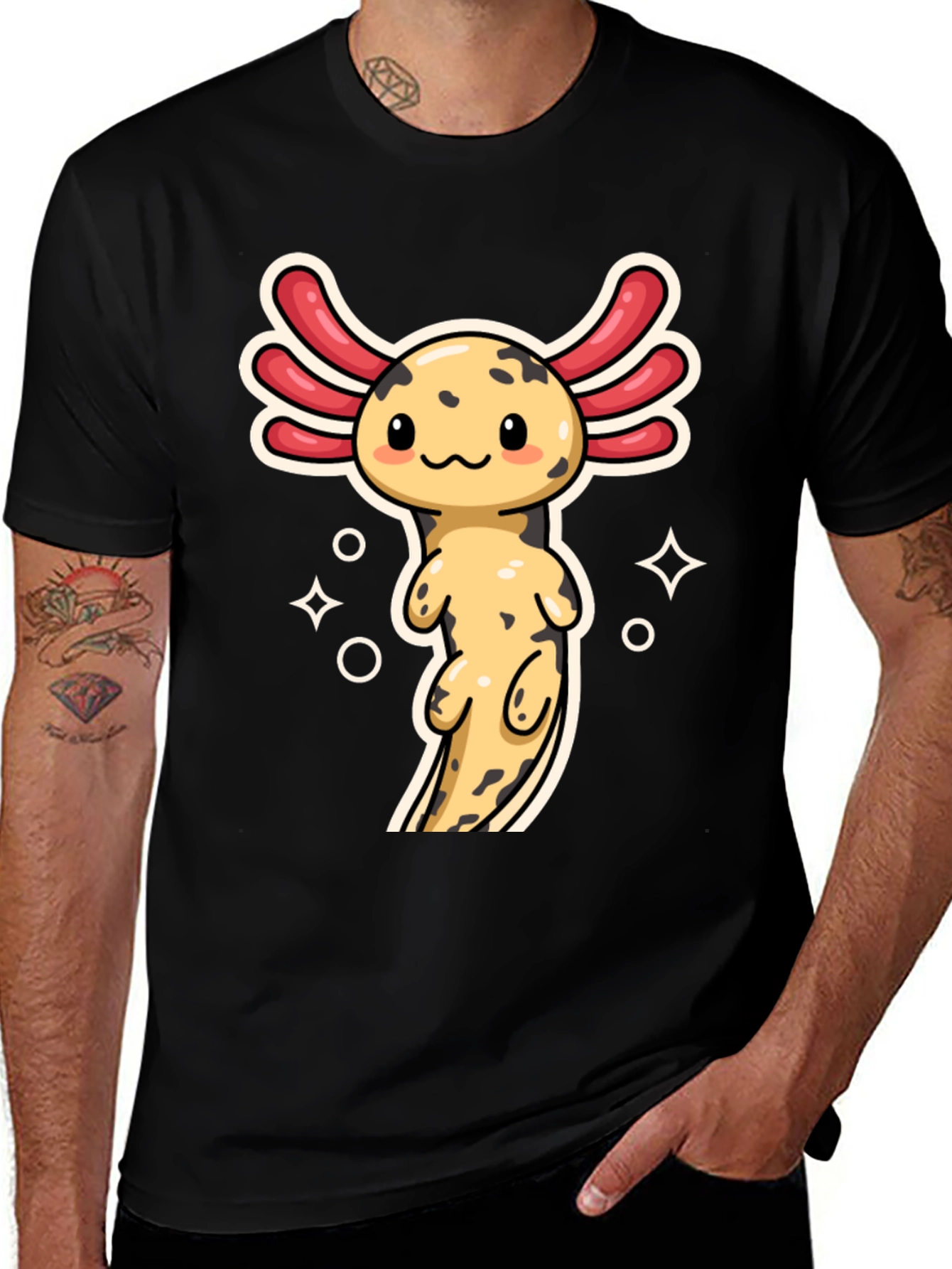 Variant 20 of Cute Axolotl Cartoon Graphic Tee
