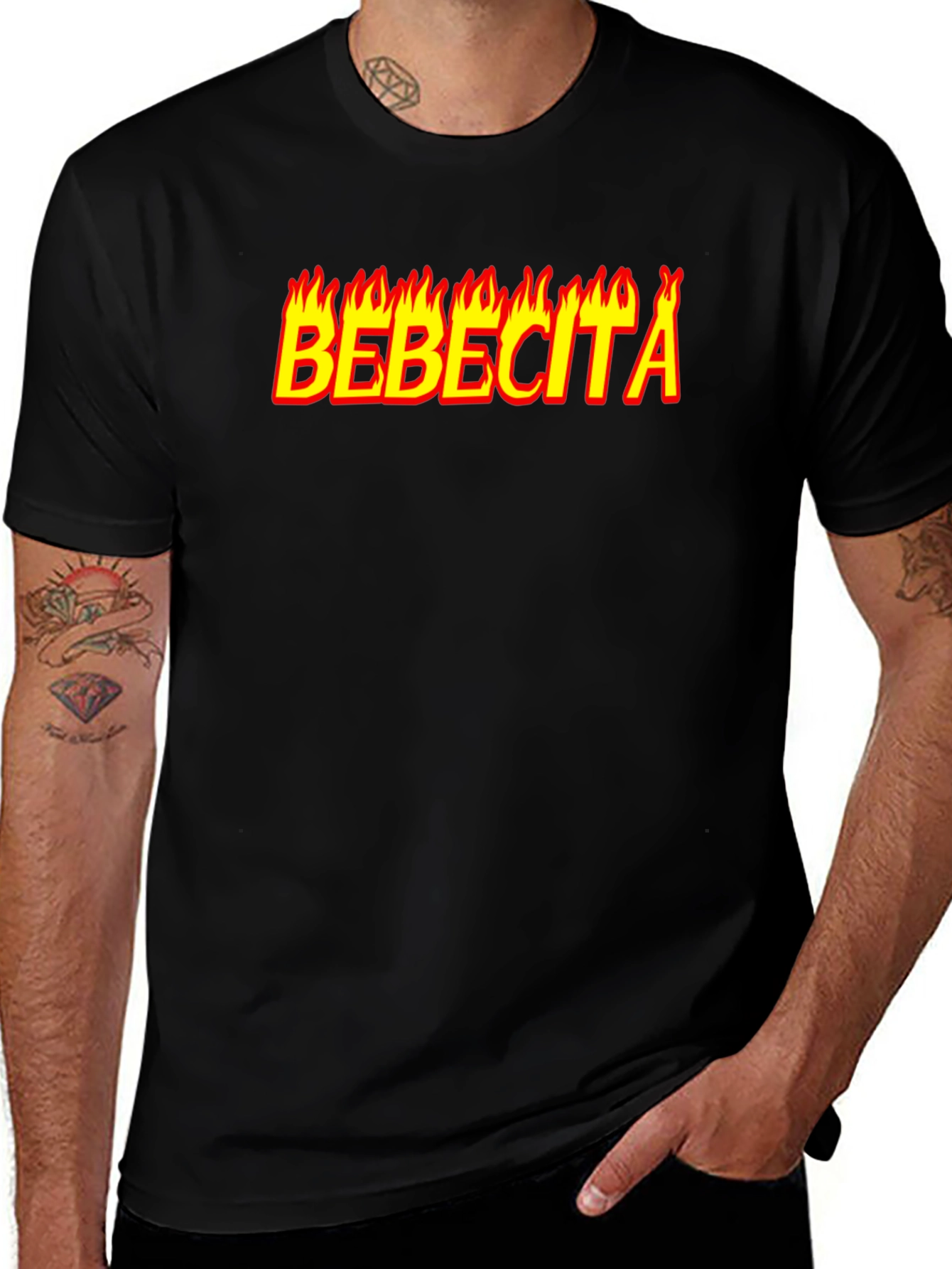 Variant 12 of Bebe-cita Flame Graphic Tee - Bold Black T-Shirt