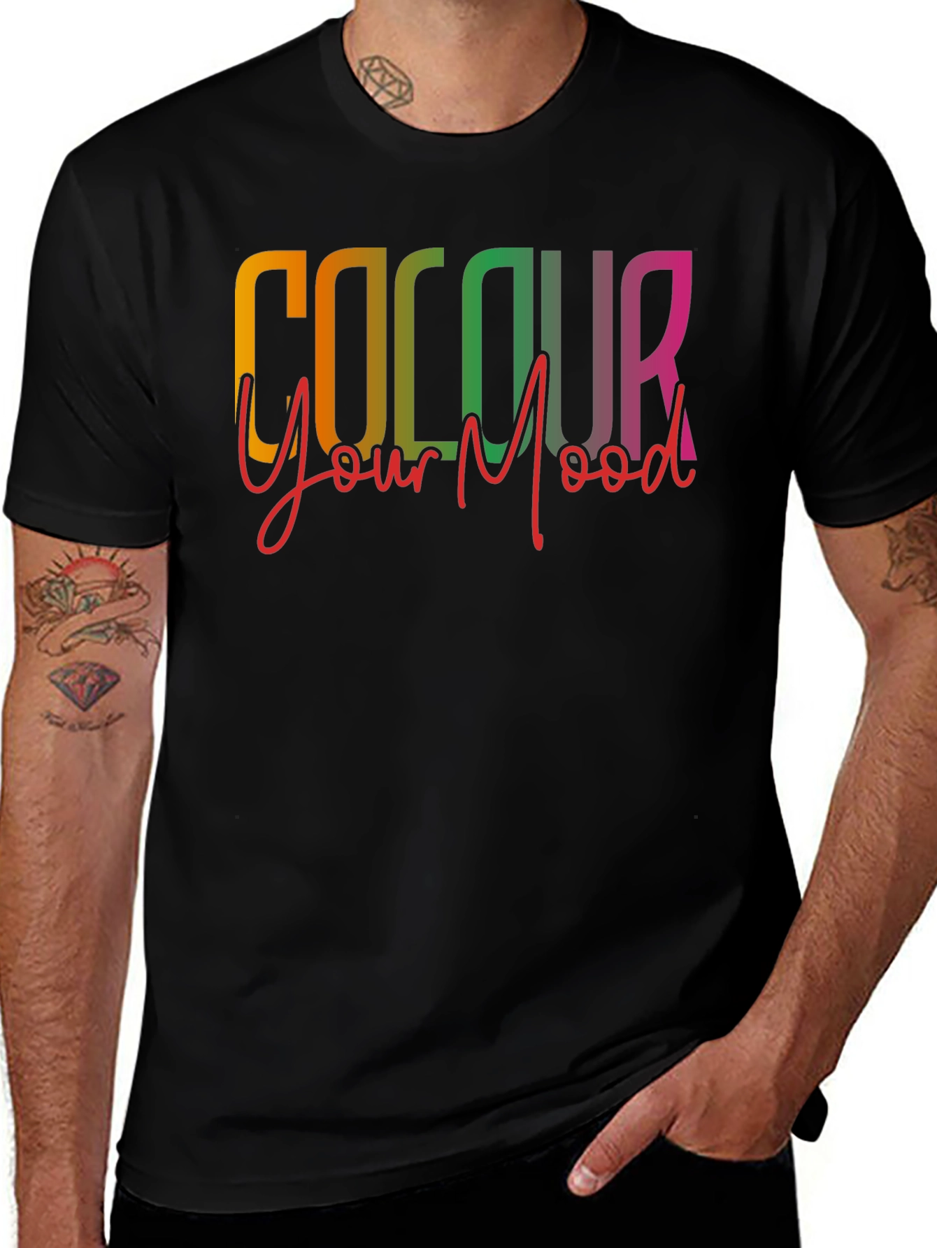 Variant 17 of Colour Your Mood Black T-Shirt