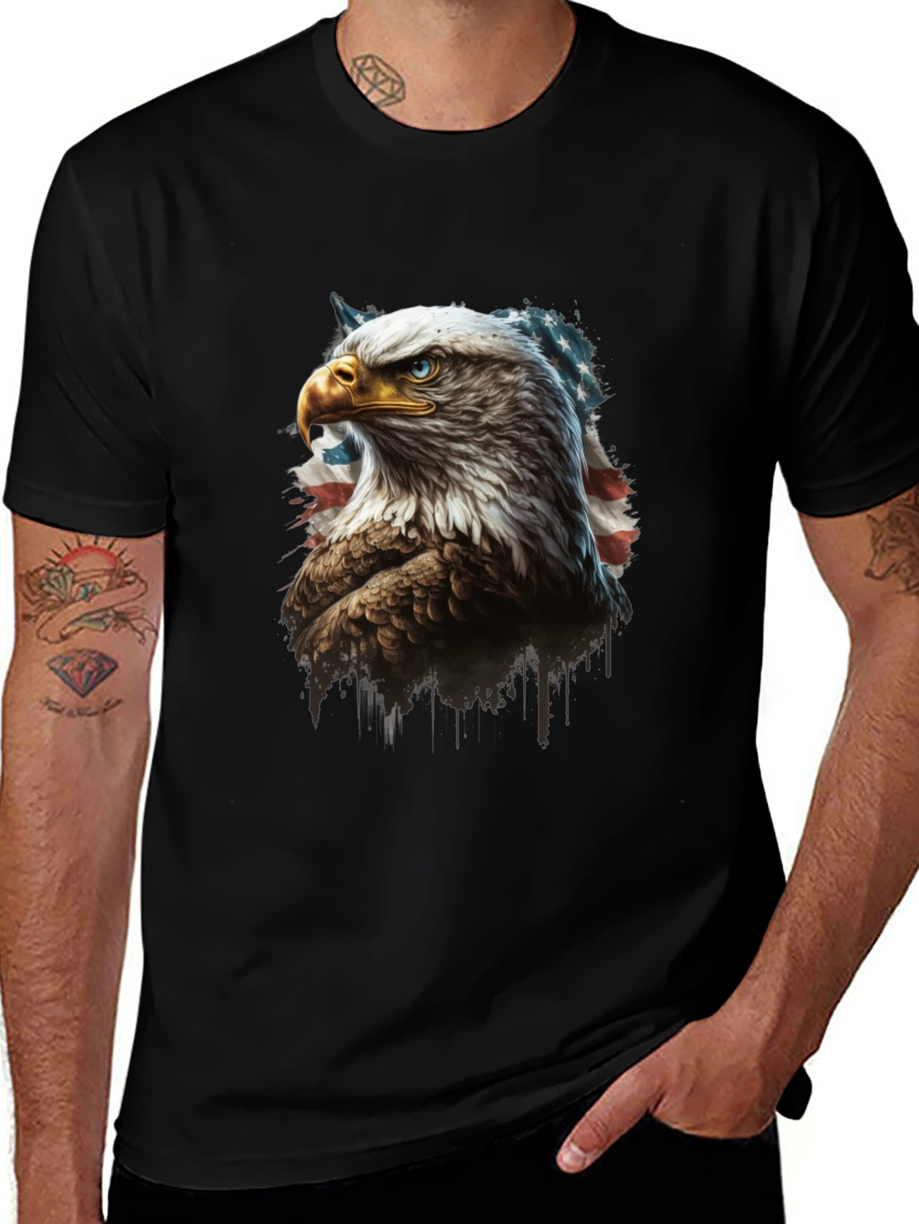 Variant 29 of American Eagle Graphic Tee - Patriotic Design