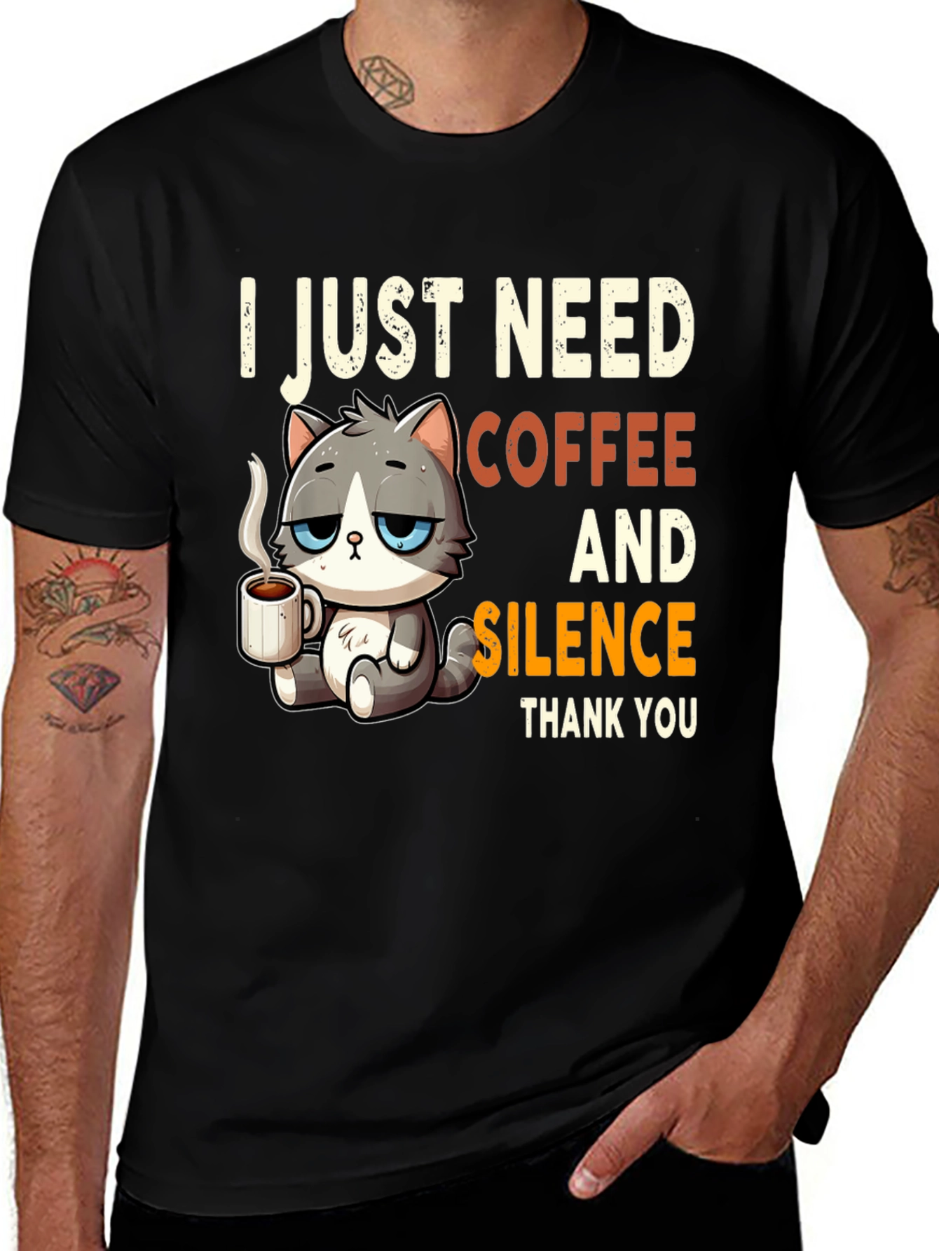 Variant 30 of I Just Need Coffee and Silence T-Shirt