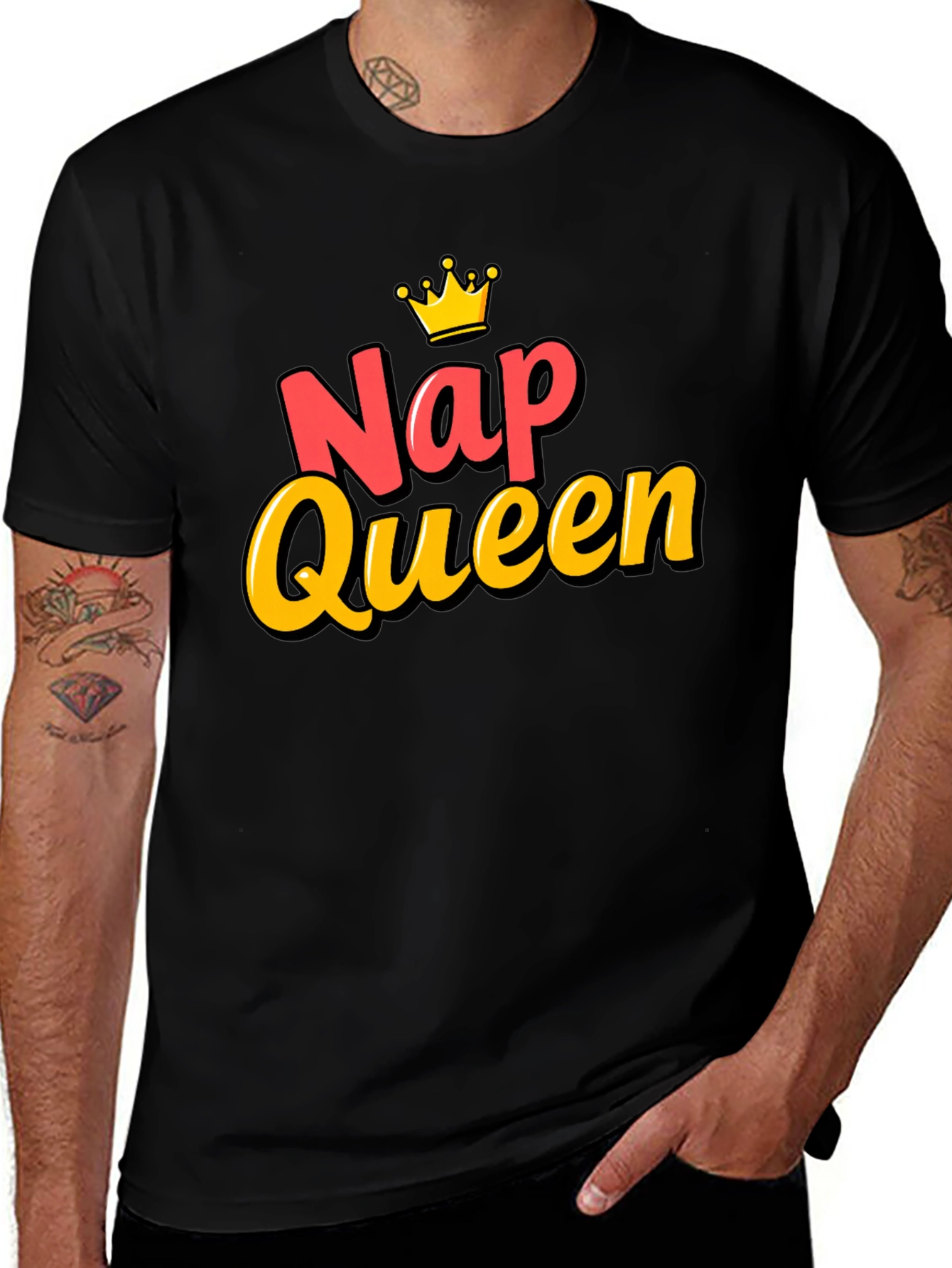 Nap Queen Black Graphic T-Shirt