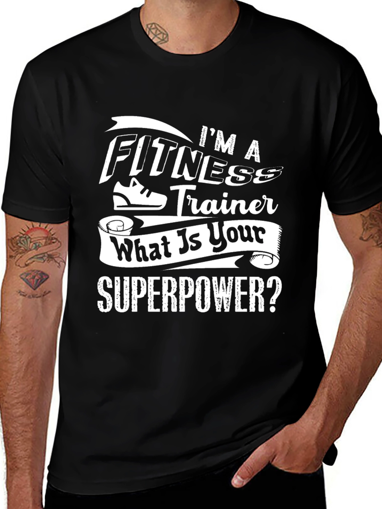 Variant 25 of Fitness Trainer Superpower T-Shirt - Workout Motivation