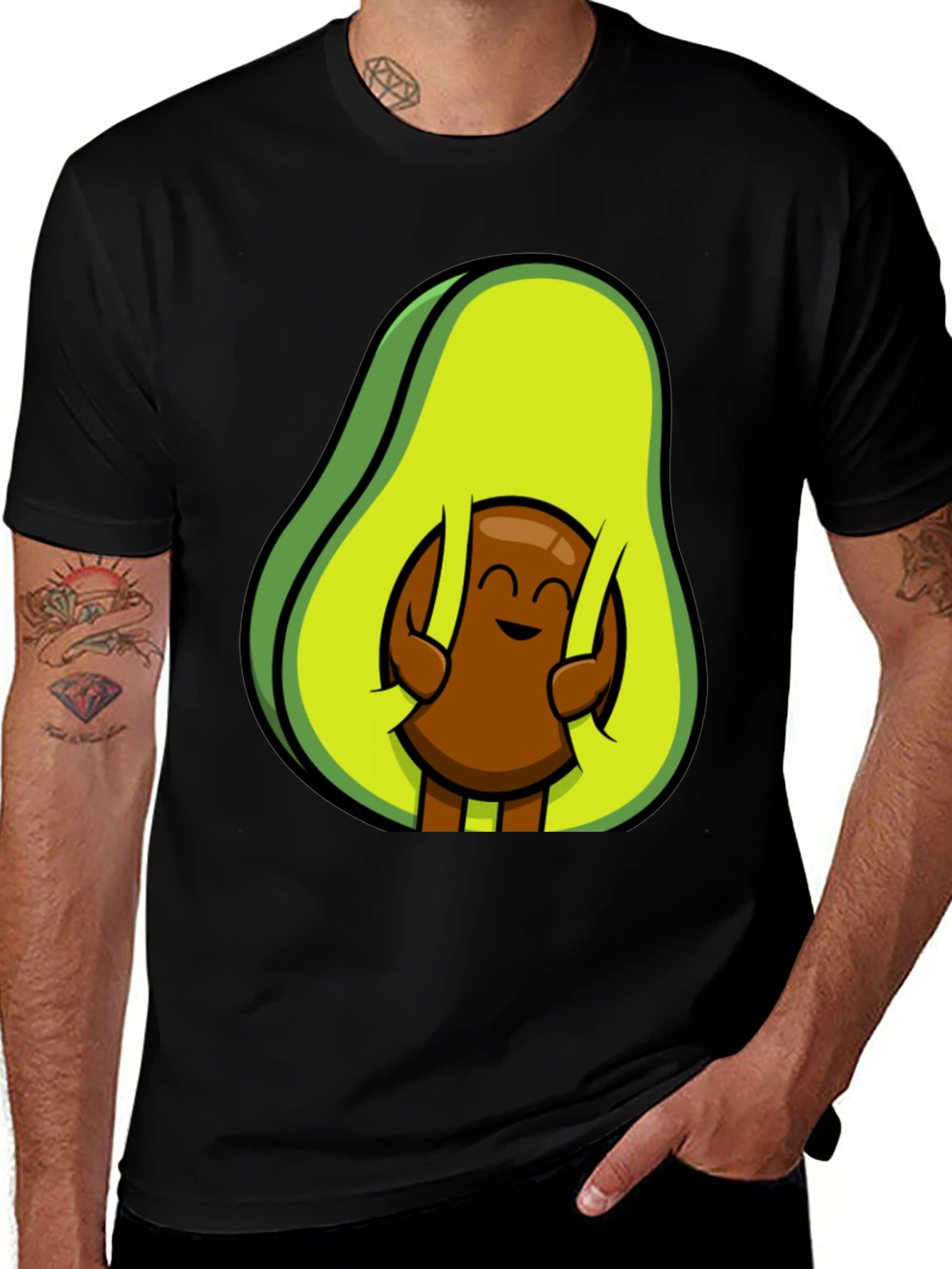 Variant 23 of Funny Avocado Hugging Seed T-Shirt