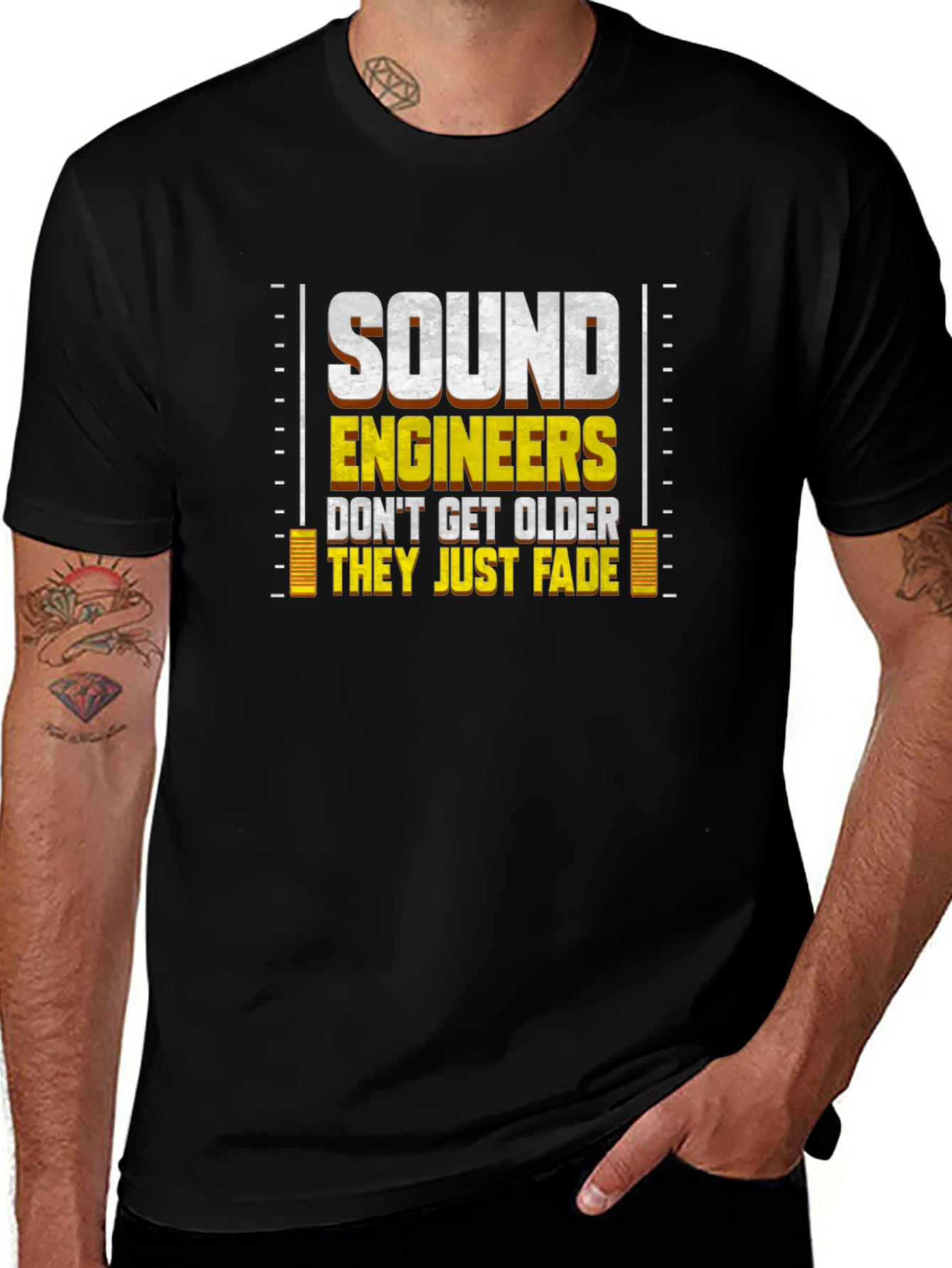 Variant 9 of Sound Engineer Fade T-Shirt - Funny Audio Gift