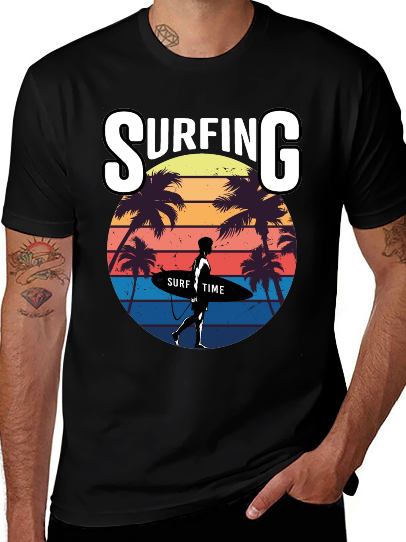 Variant 2 of Surfing Time Graphic Tee - Beach Vibes
