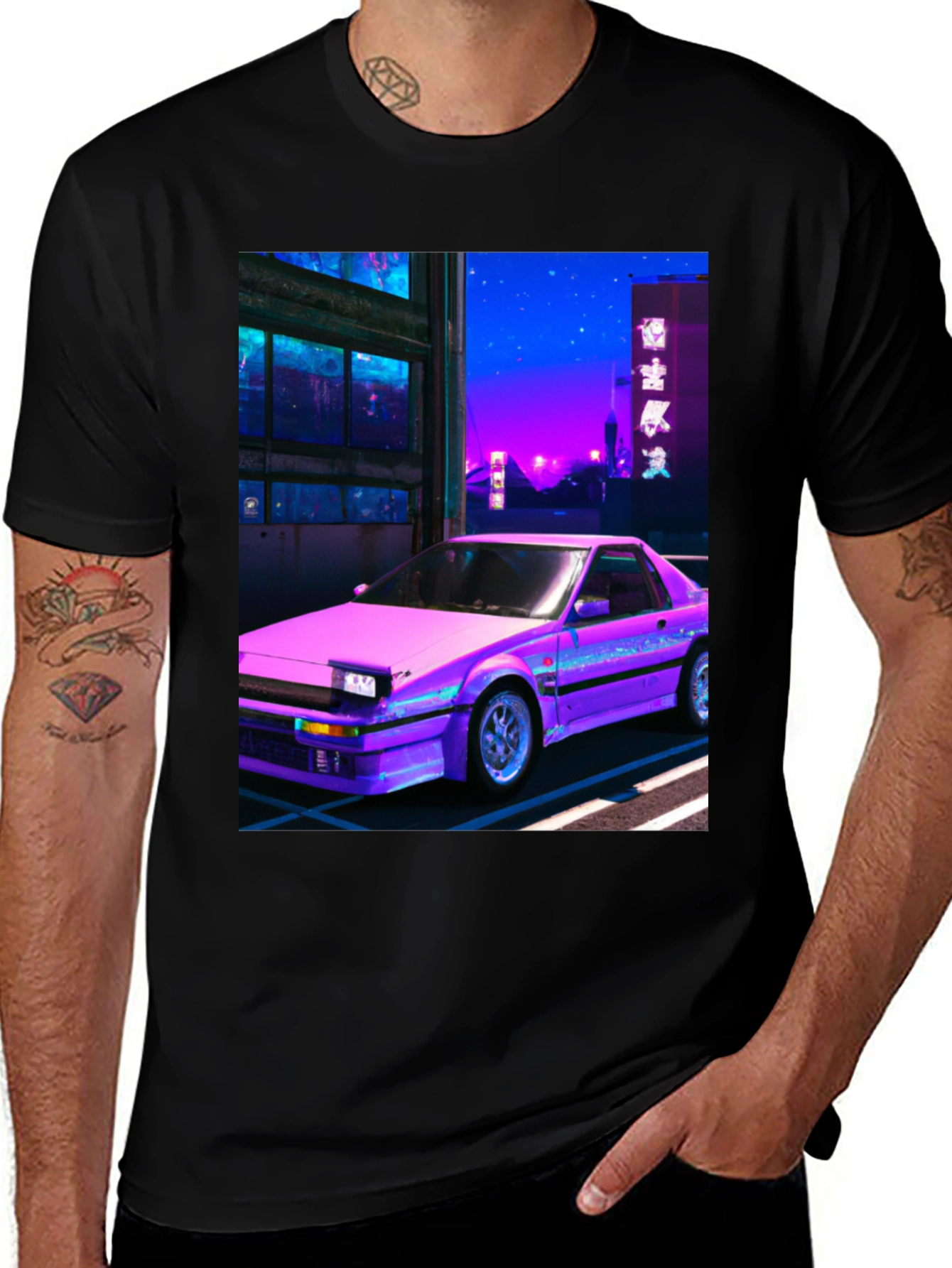 Retro Car Graphic T-Shirt