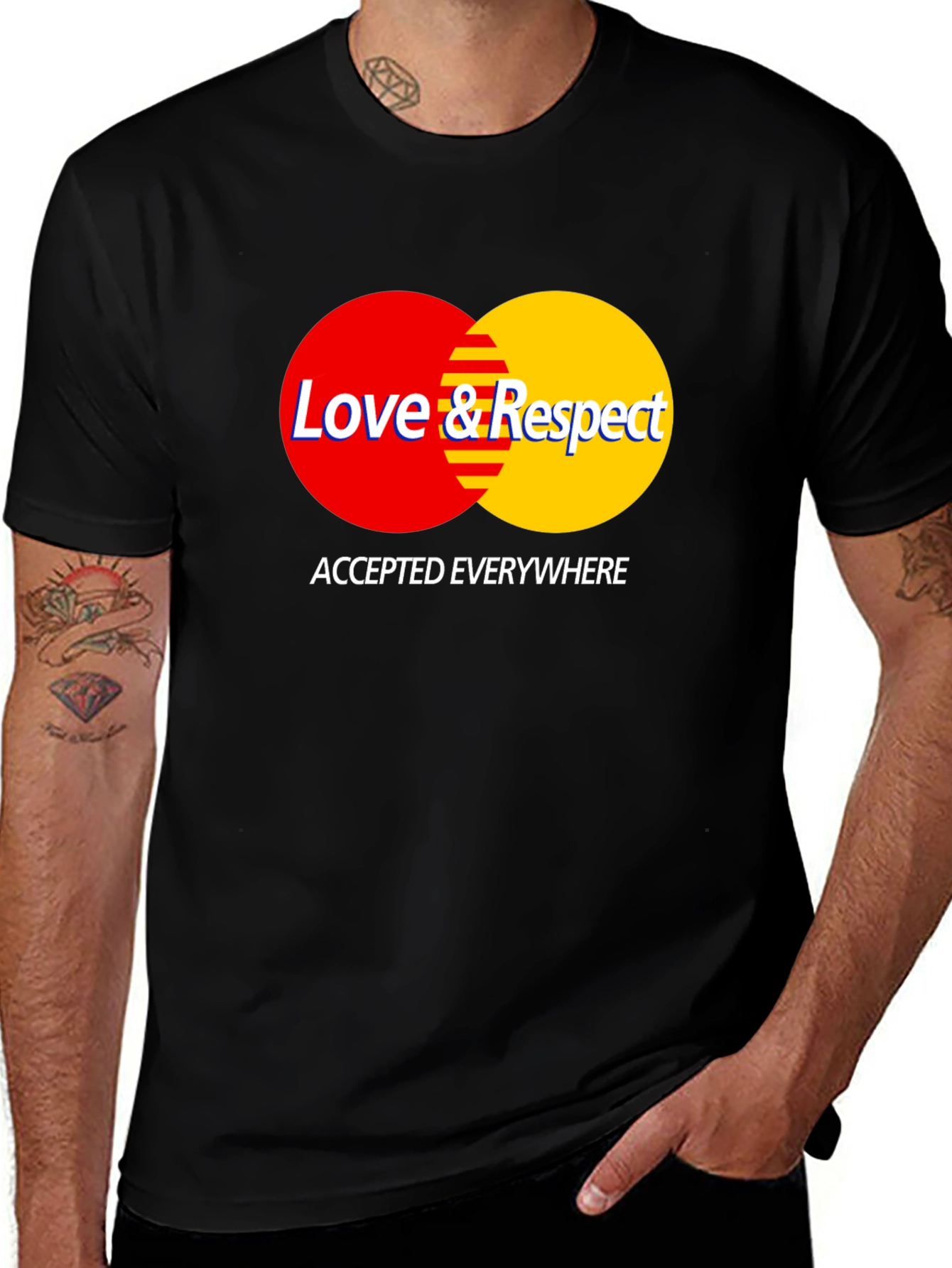Variant 15 of Love & Respect T-Shirt - Black Crew Neck
