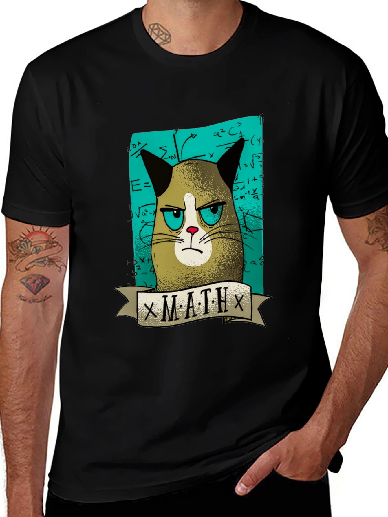 Variant 11 of Grumpy Cat Math T-Shirt - Funny Graphic Tee