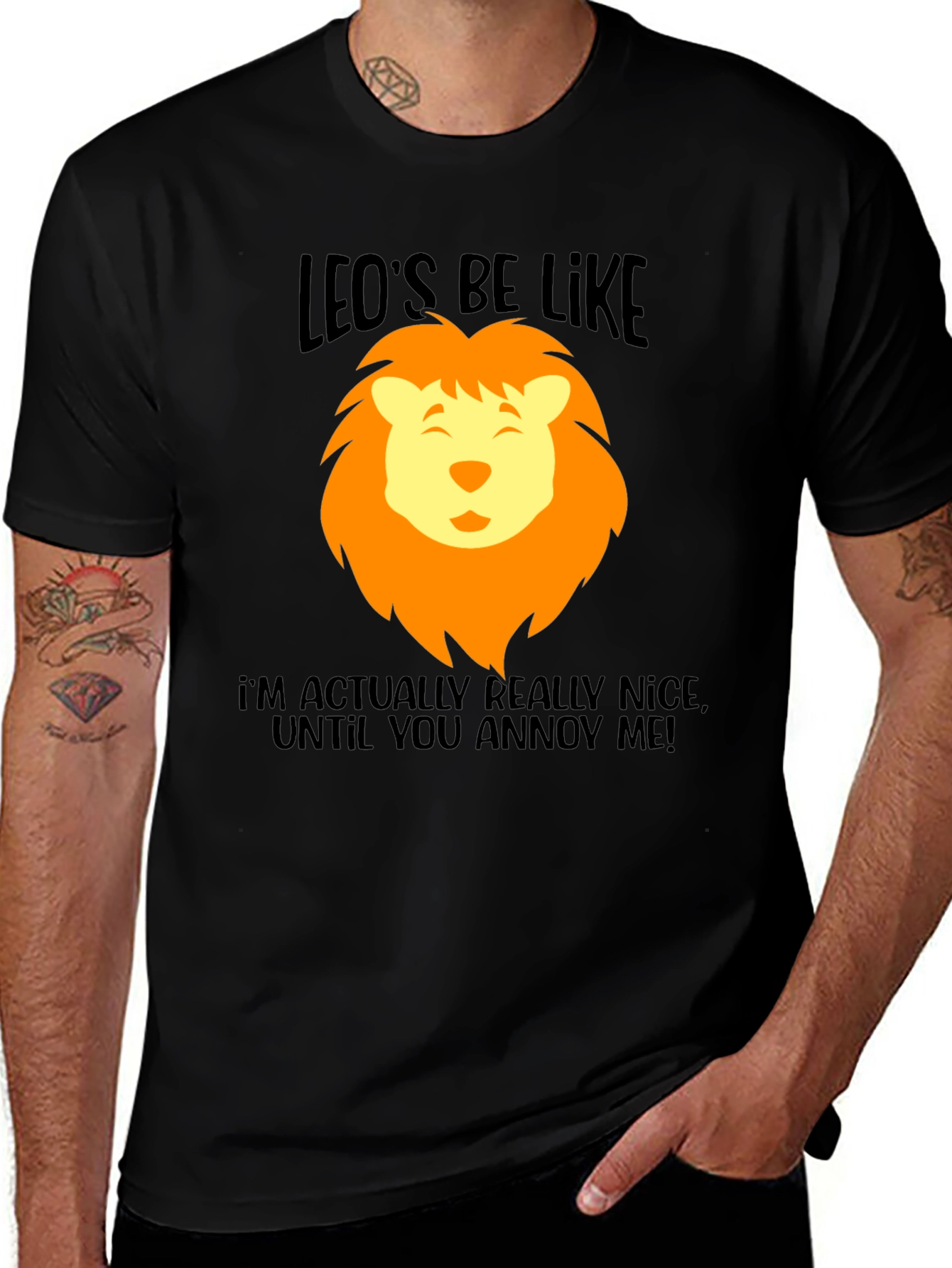 Variant 12 of Leo Zodiac Sign T-Shirt - Funny Lion Graphic Tee