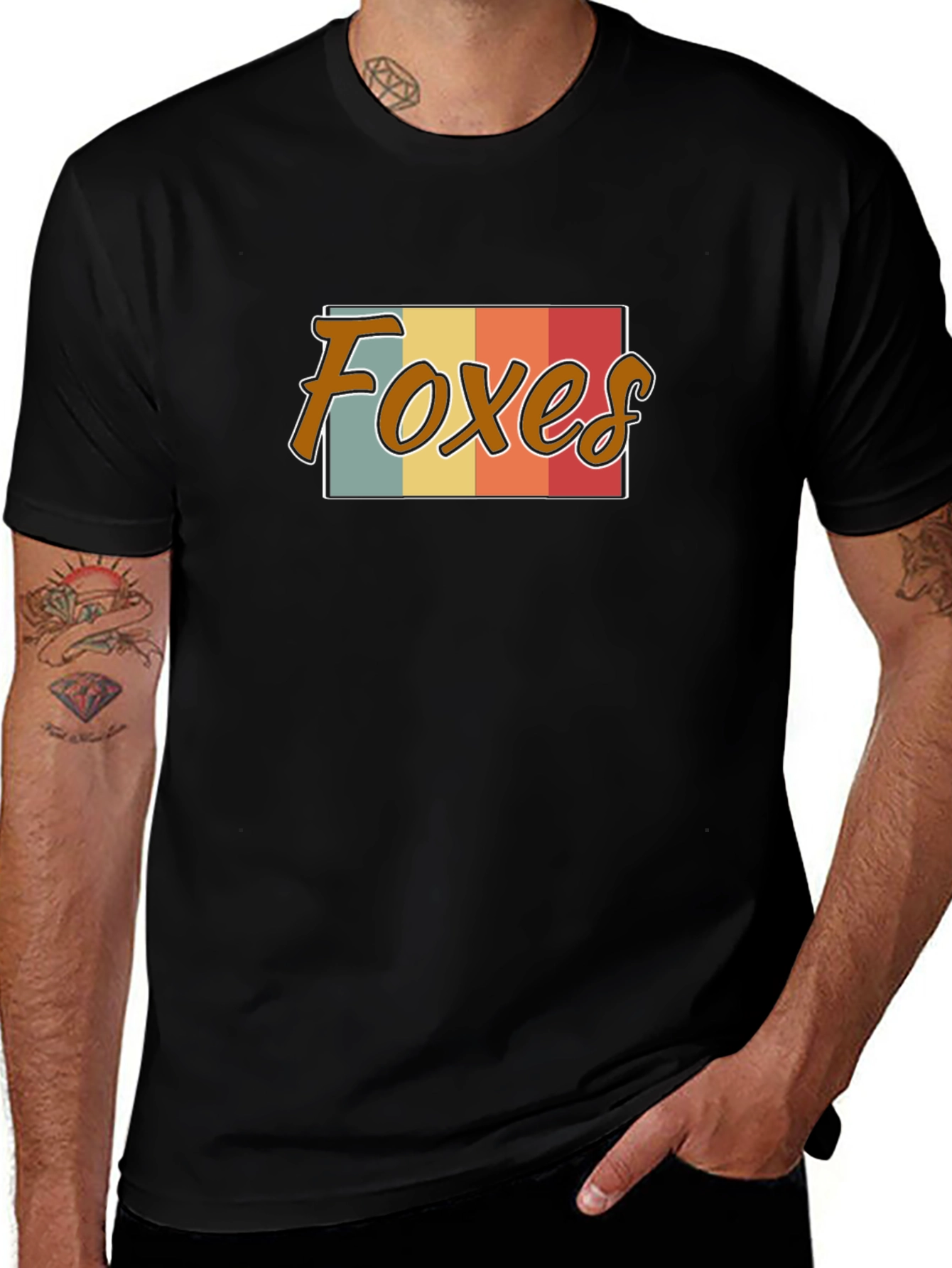 Variant 16 of Retro Foxes Graphic Tee - Vintage Style T-Shirt