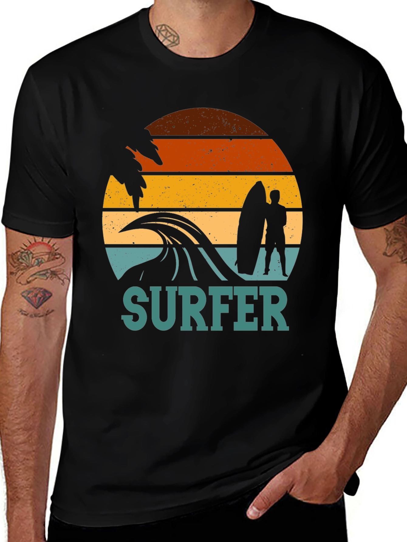 Retro Surfer T-Shirt - Vintage Wave Design