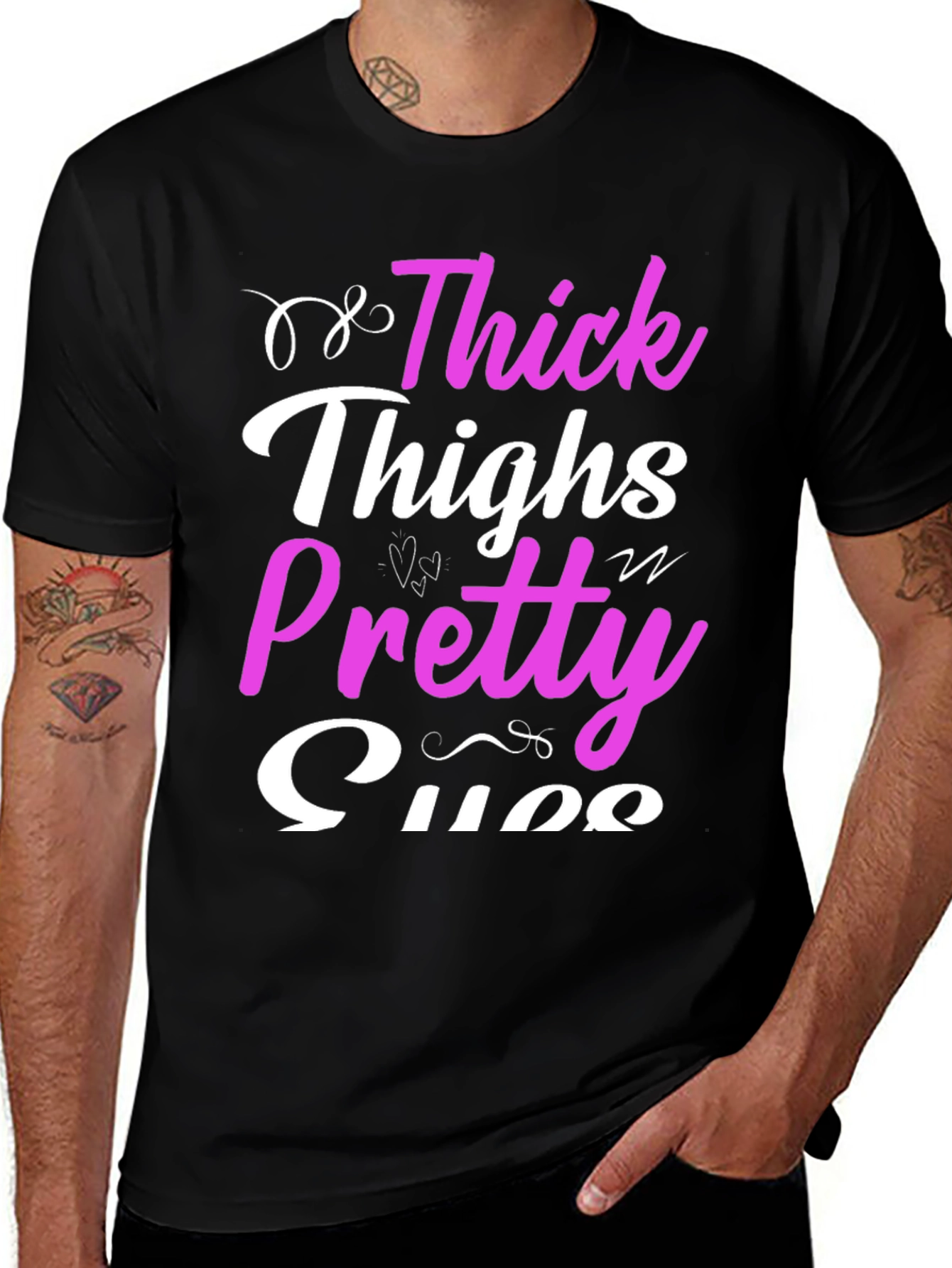 Variant 20 of Thick Thighs Pretty Eyes Graphic T-Shirt