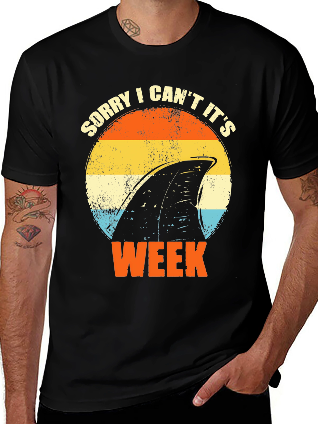 Funny Shark Week T-Shirt - Sorry I Can't It's Shark Week