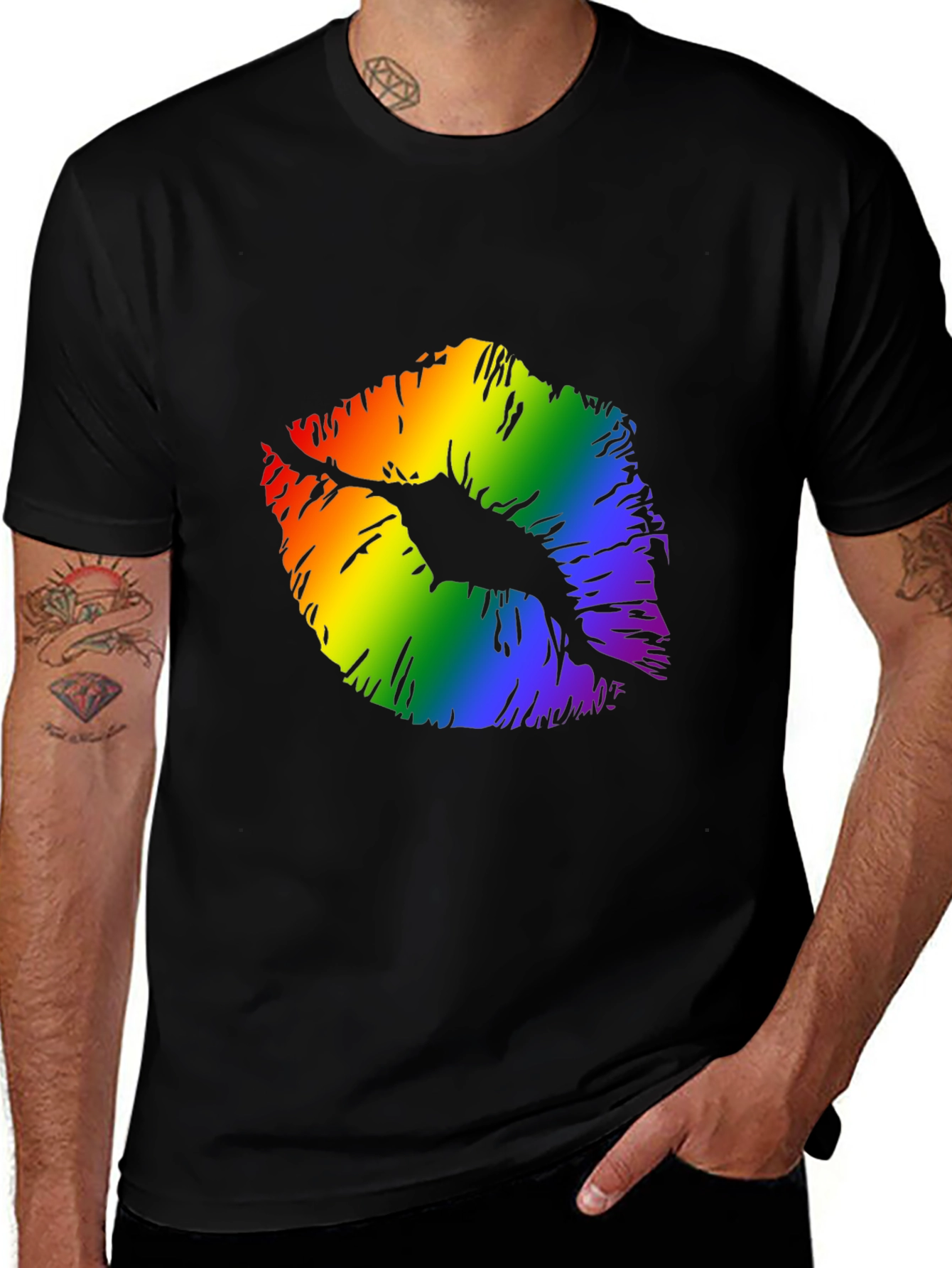 Variant 22 of Rainbow Lips Pride T-Shirt