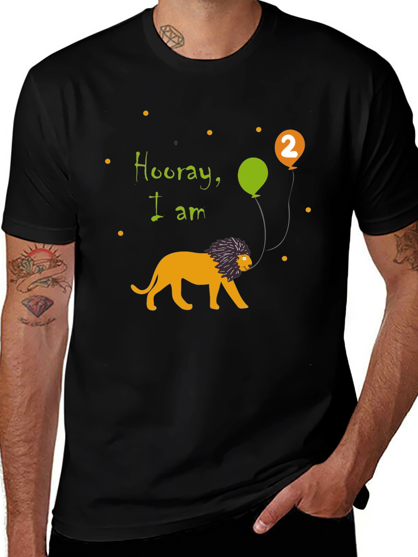 Variant 29 of Hooray I am Two! Lion 2nd Birthday T-Shirt