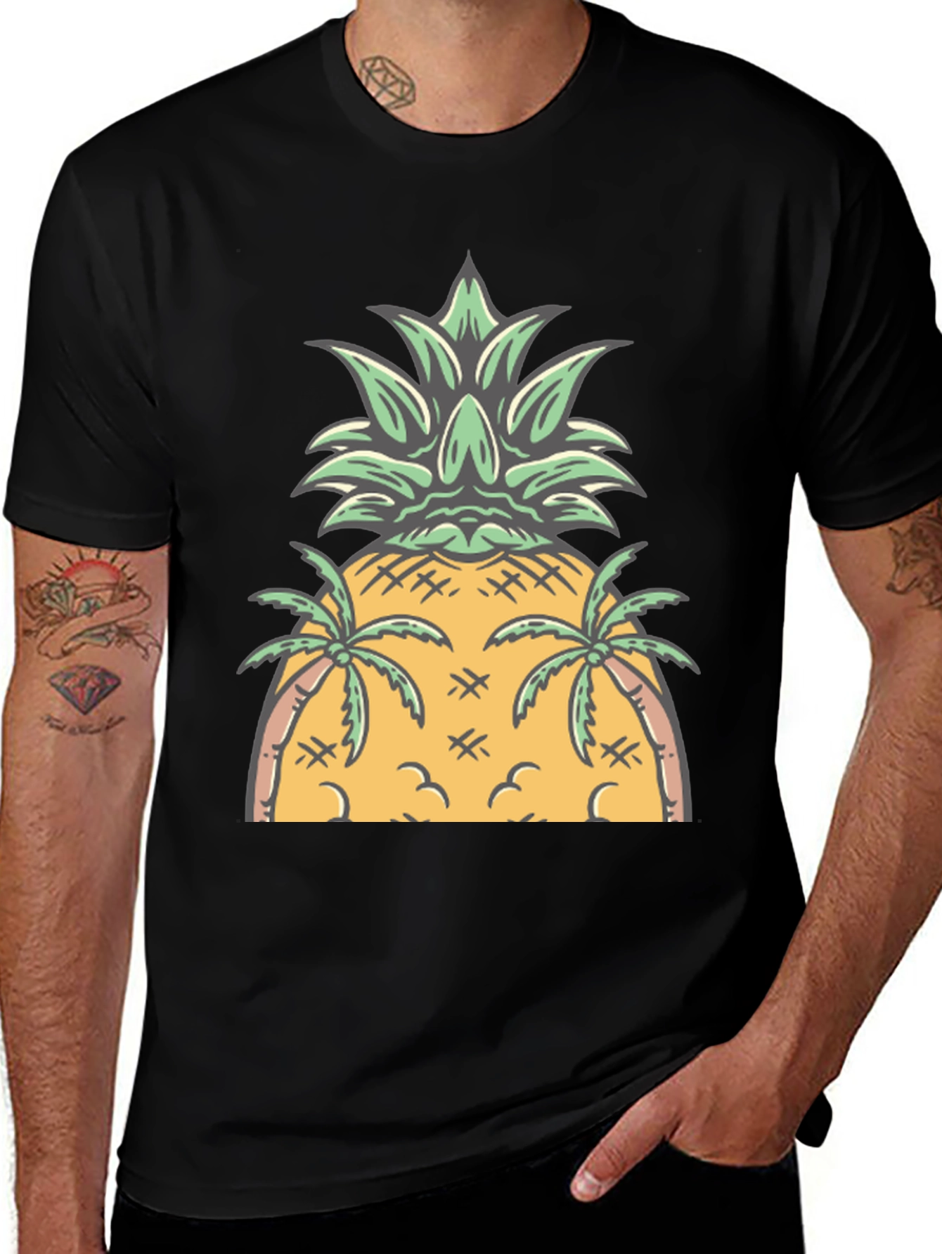 Tropical Pineapple Graphic Tee - Summer Vibes