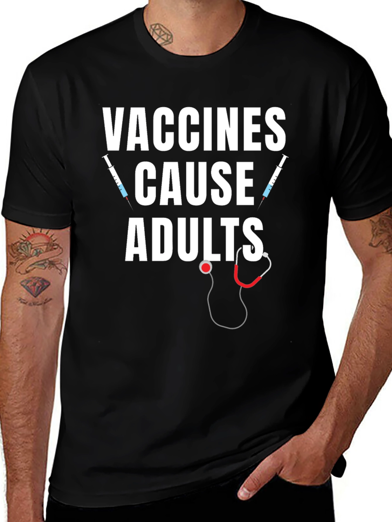 Variant 2 of Vaccines Cause Adults T-Shirt, Funny Vaccine Tee