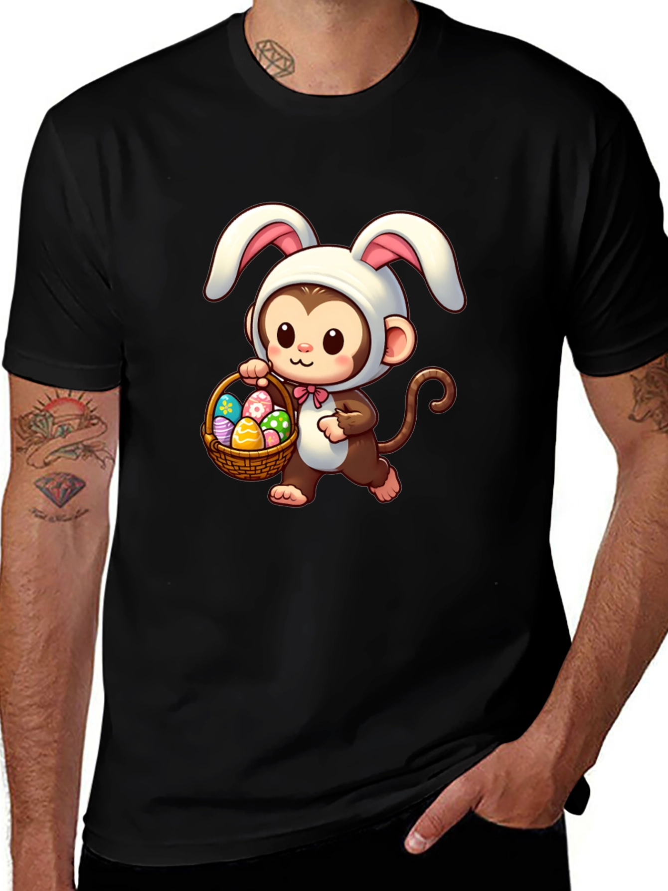 Bunny Monkey Easter Egg Hunt T-Shirt