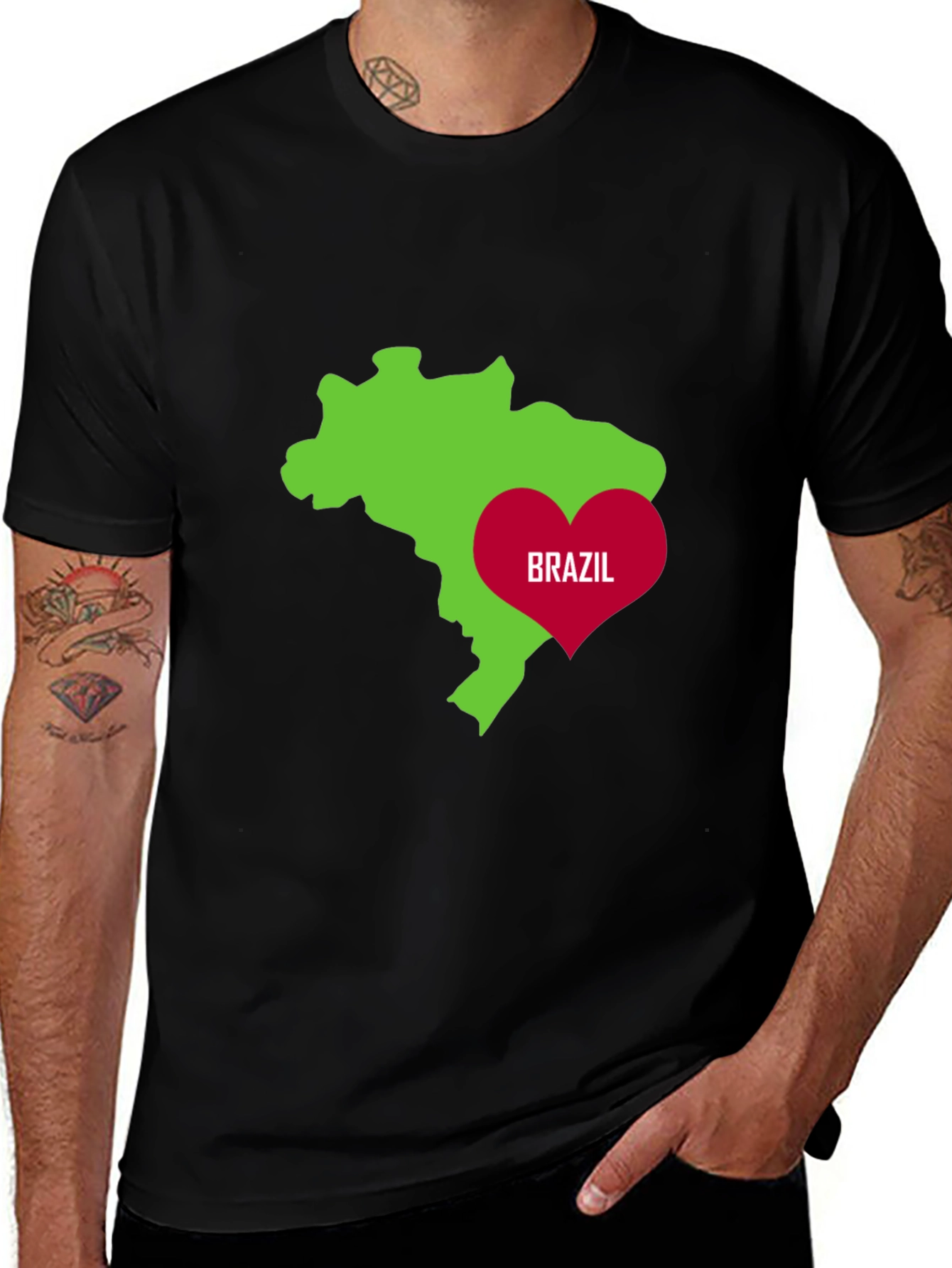 I Love Brazil Graphic T-Shirt