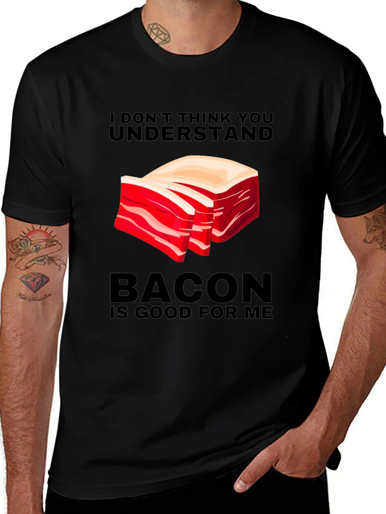 Variant 28 of Bacon Is Good For Me Graphic T-Shirt