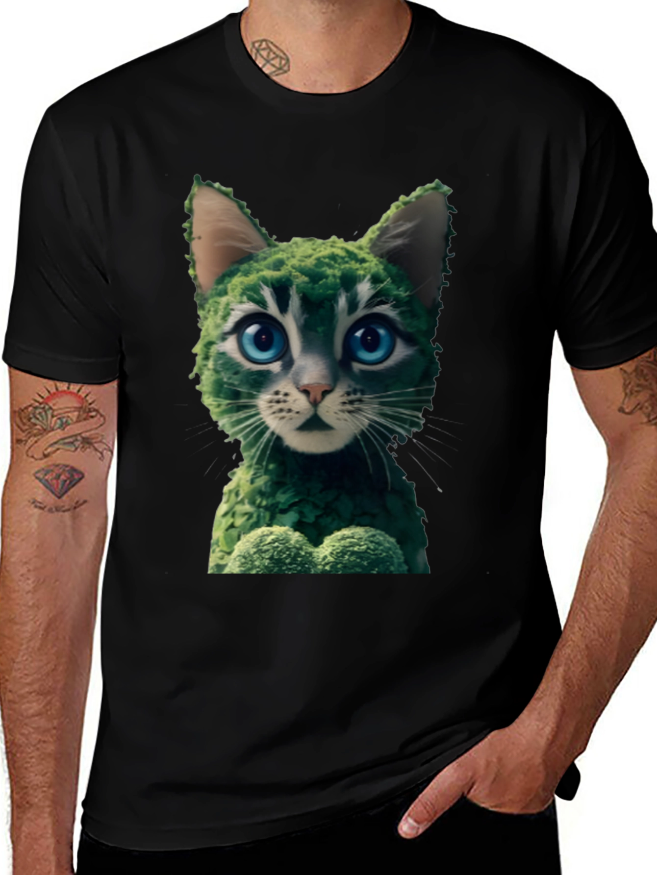 Variant 10 of Cute Green Cat T-Shirt