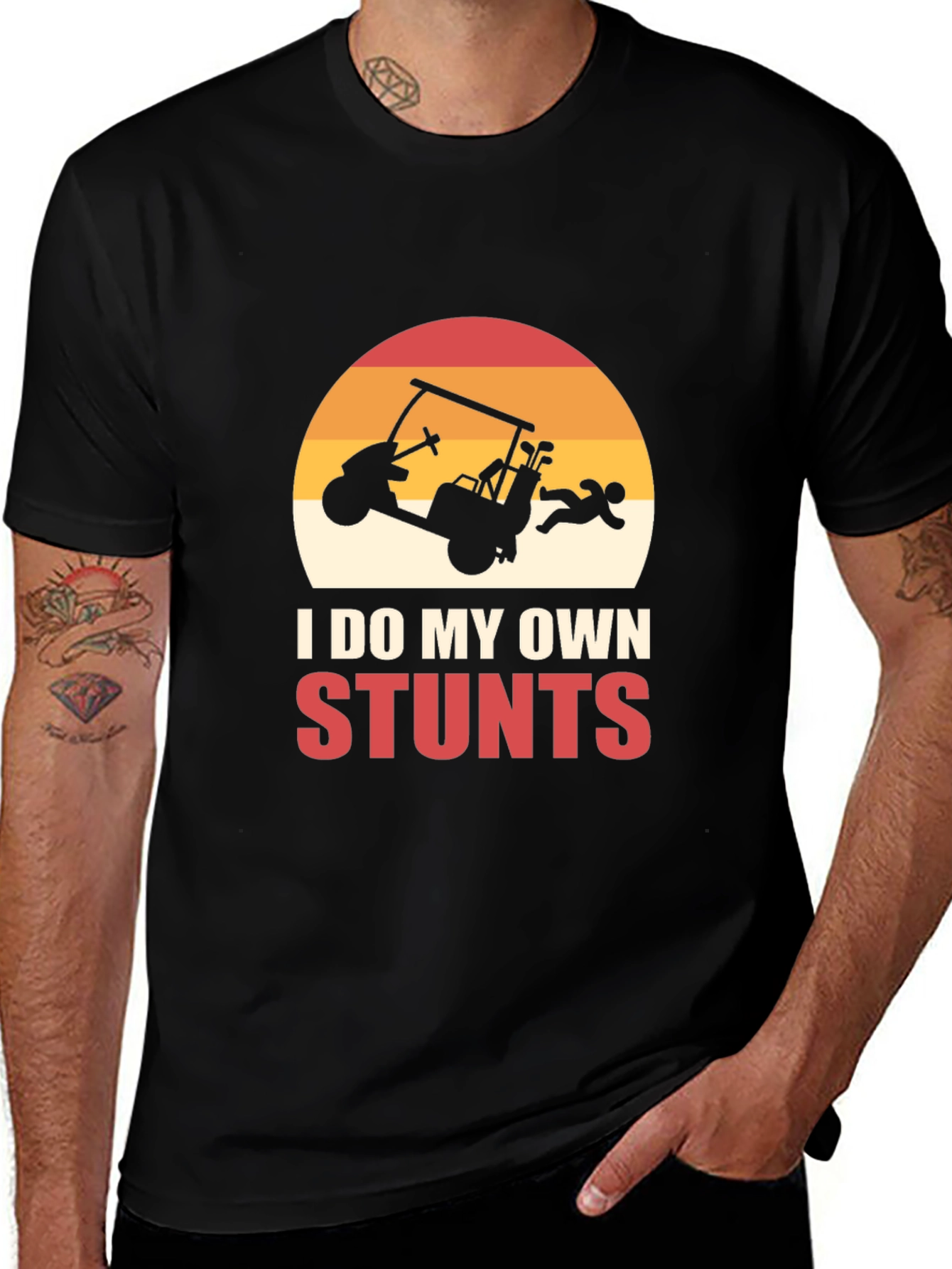 Variant 25 of I Do My Own Stunts Golf T-Shirt