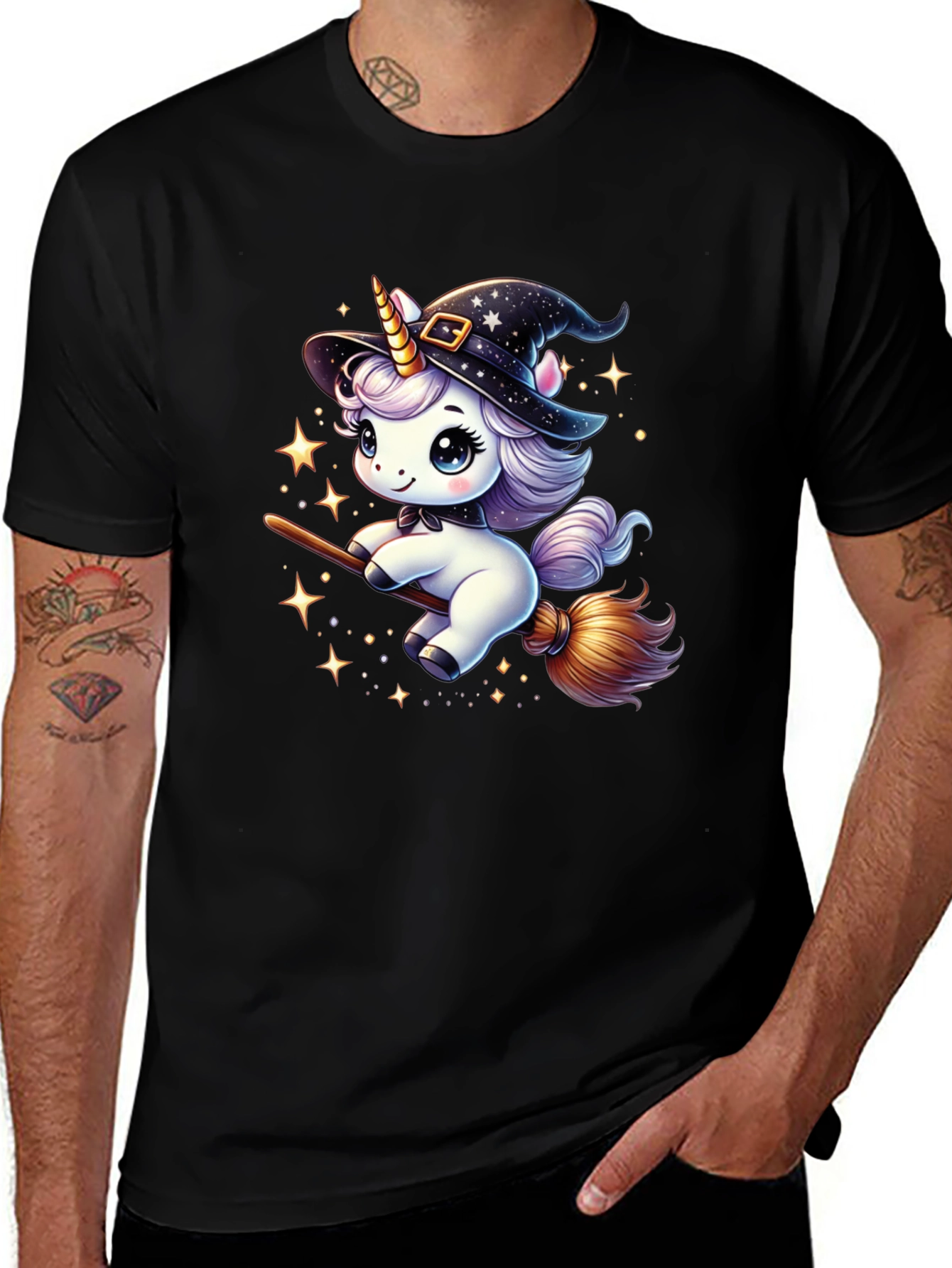 Variant 16 of Unicorn Witch T-Shirt - Magical Halloween Style