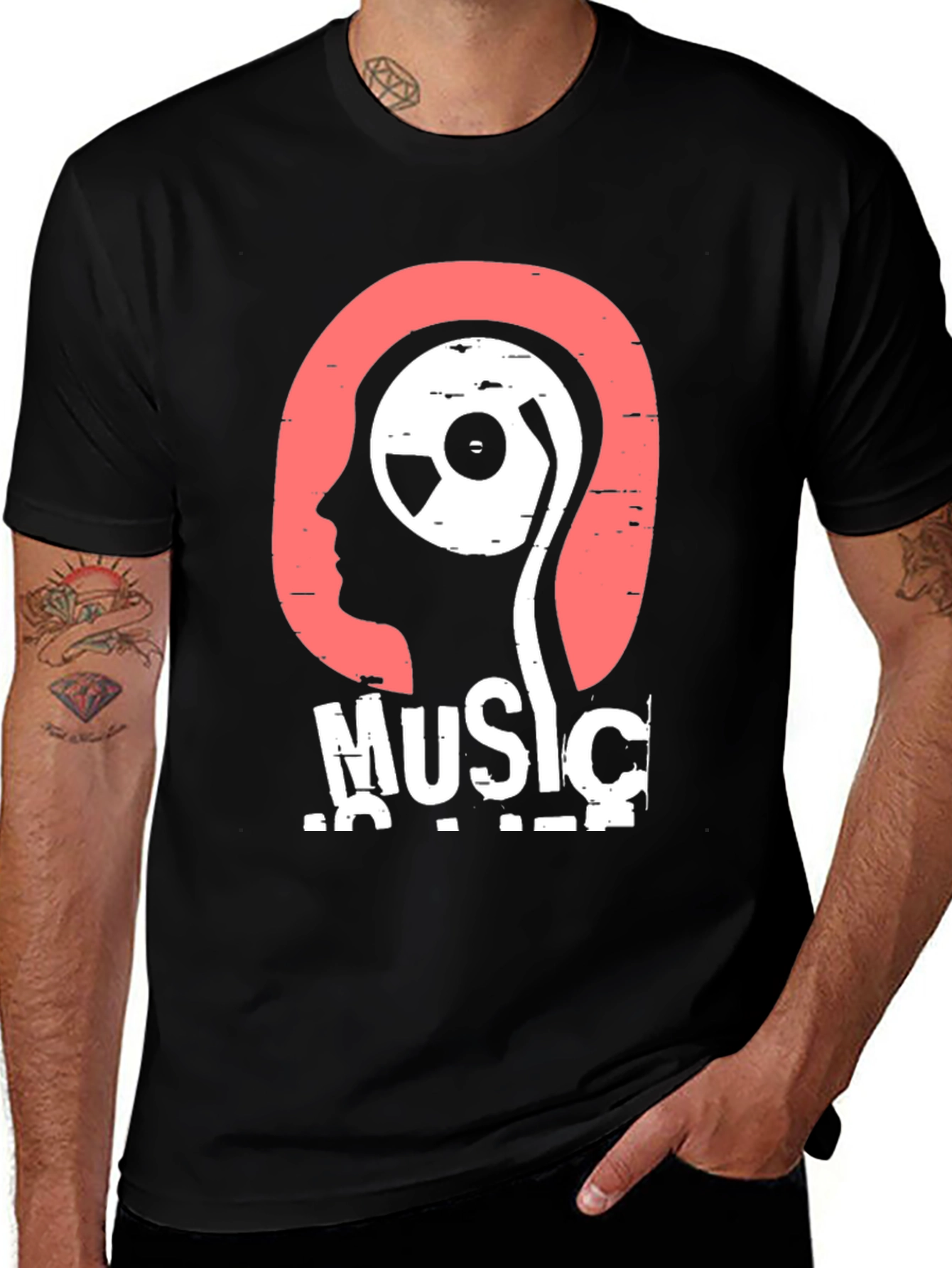 Variant 22 of Music is Life T-Shirt - Stylish Graphic Tee