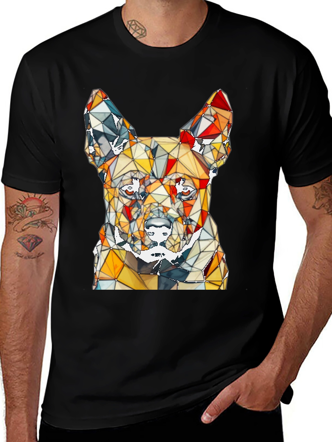 Variant 7 of Abstract Dog Art T-Shirt