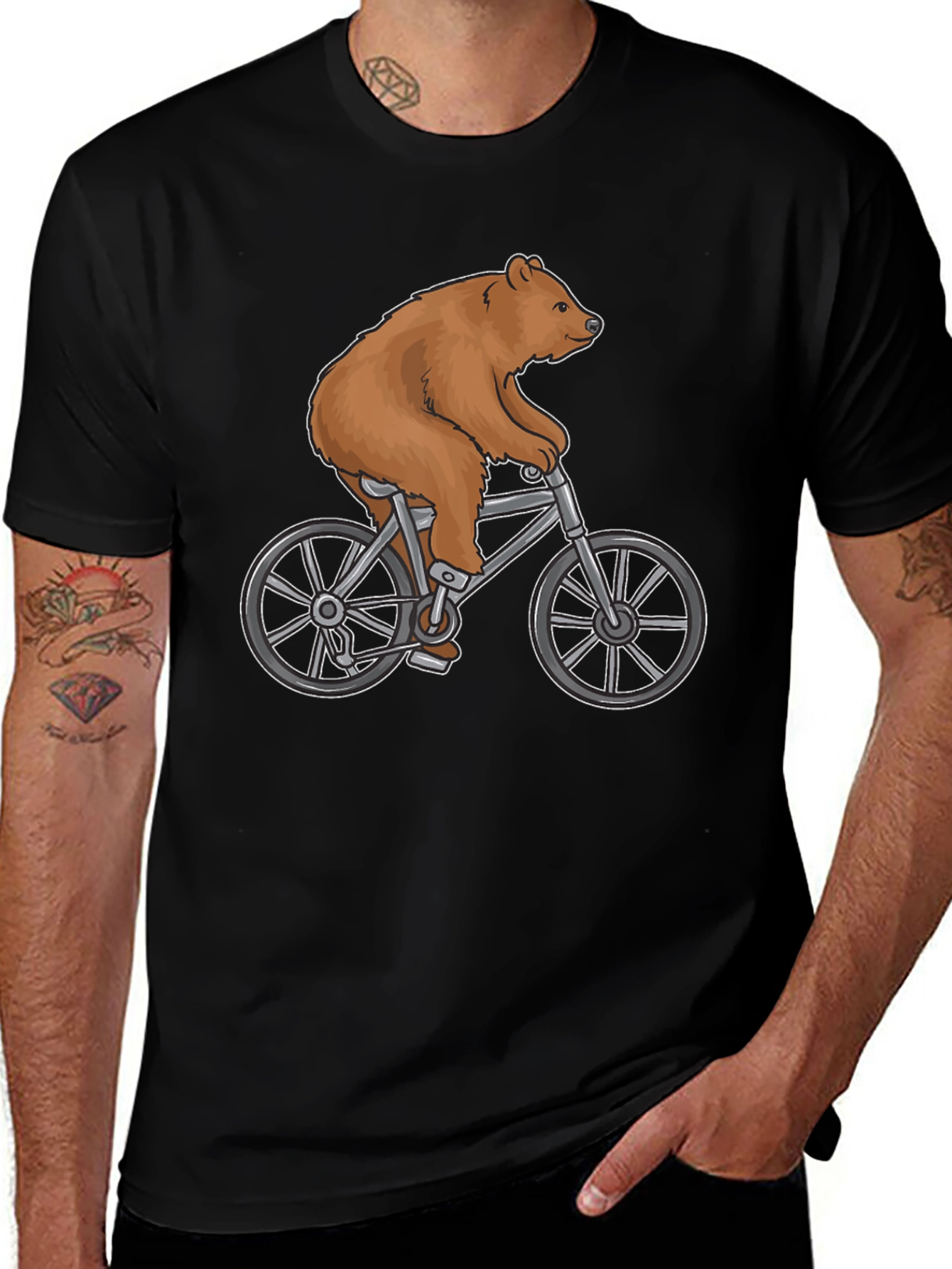 Variant 6 of Bear on Bike Graphic T-Shirt