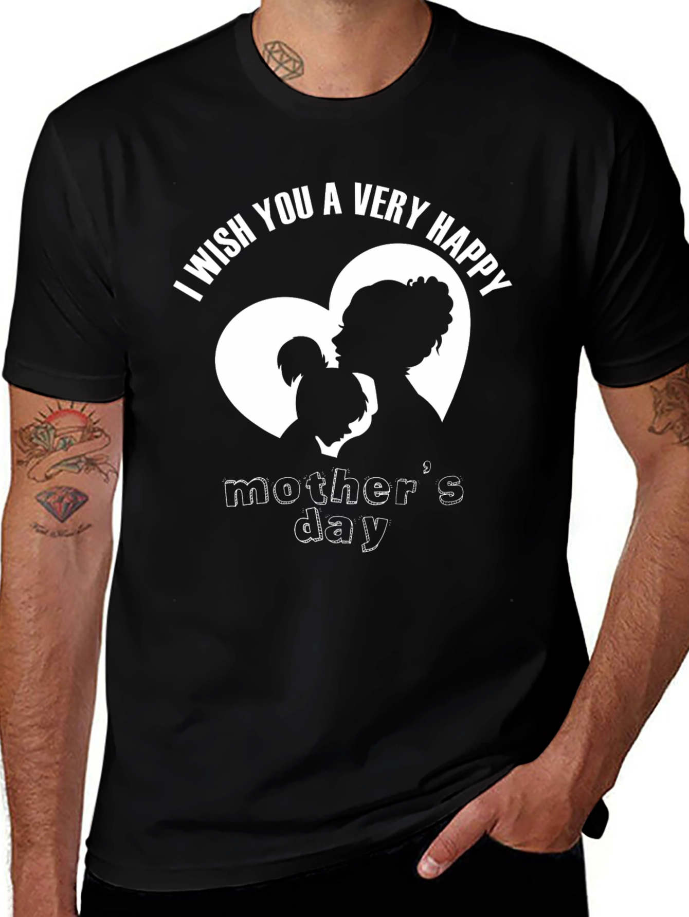Happy Mother's Day T-Shirt - Black