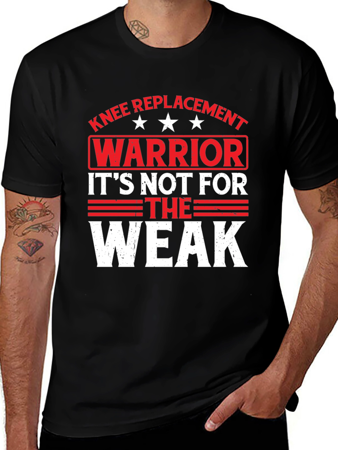 Variant 13 of Knee Replacement Warrior Graphic T-Shirt