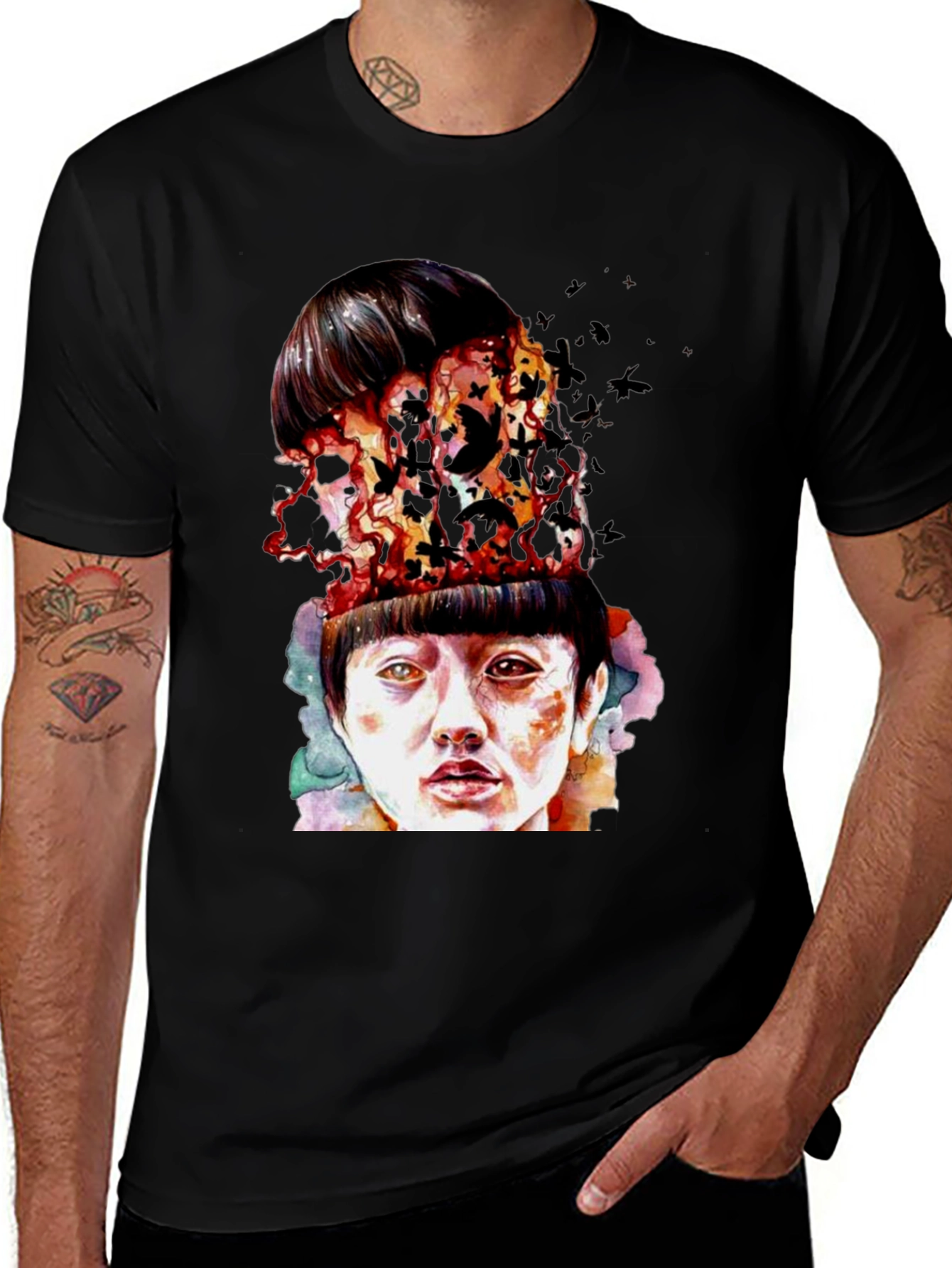 Variant 3 of Surreal Portrait Graphic T-Shirt