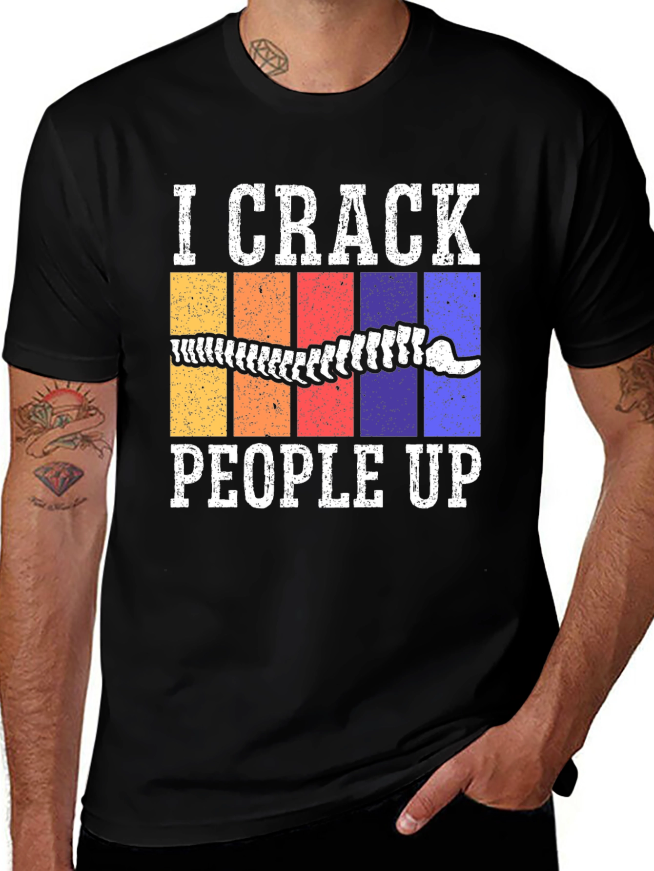 Variant 26 of I Crack People Up T-Shirt - Chiropractic Humor Tee