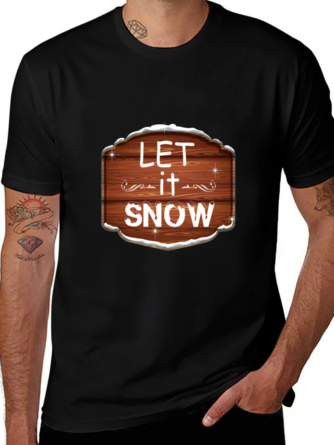 Variant 8 of Let it Snow Graphic Tee - Festive Holiday Shirt