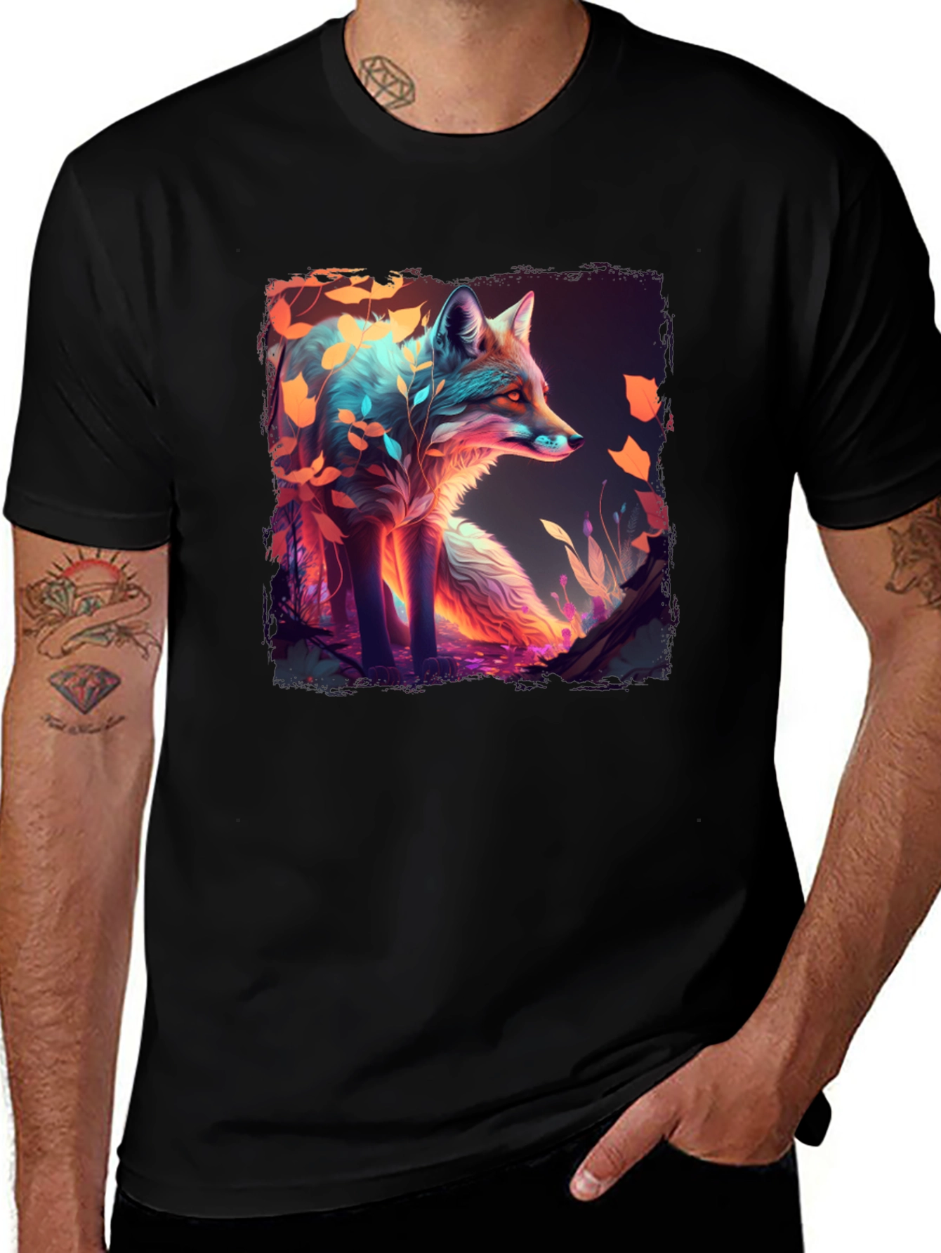 Variant 3 of Mystic Fox Graphic T-Shirt - Unique Design