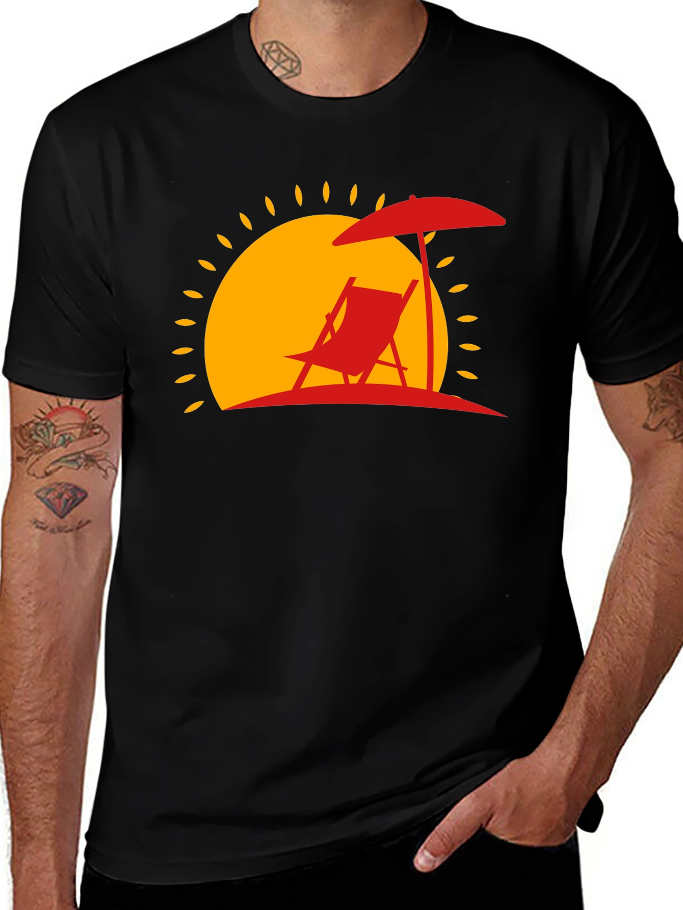 Variant 20 of Relaxing Beach Scene Graphic Tee