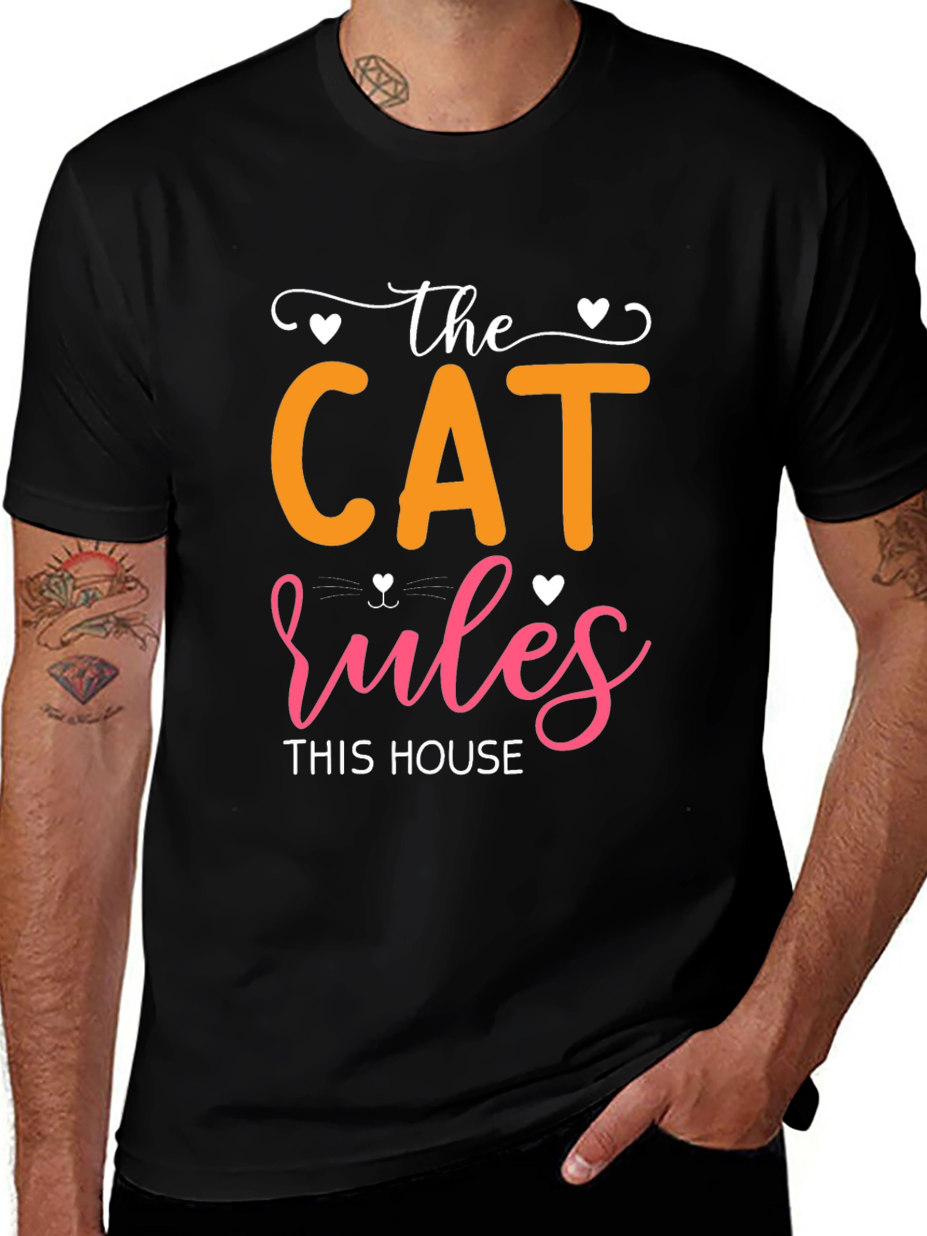 Variant 4 of The Cat Rules This House T-Shirt