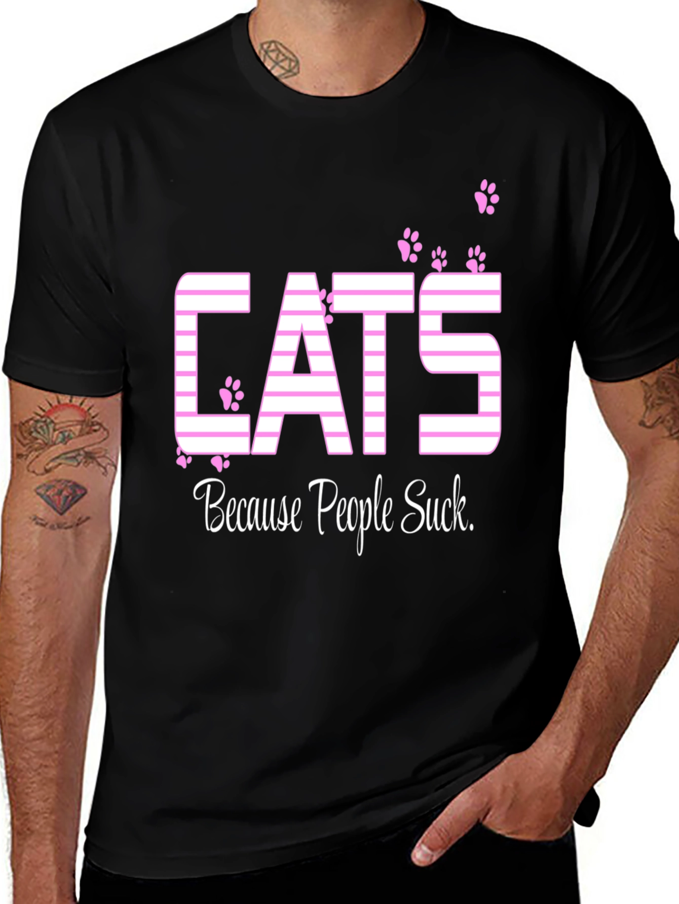 Variant 9 of Cats Because People Suck T-Shirt