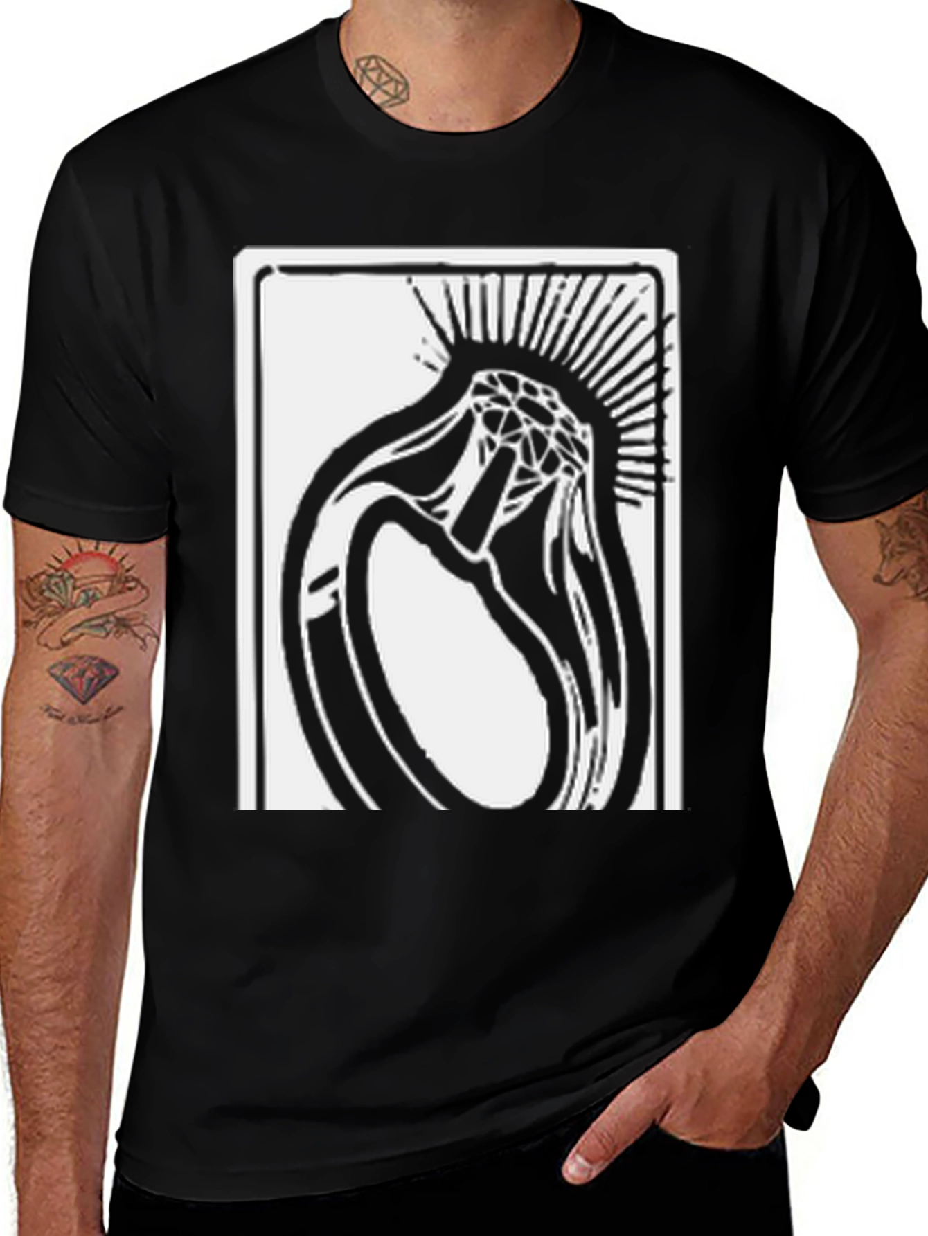 Variant 5 of Diamond Ring Graphic T-Shirt